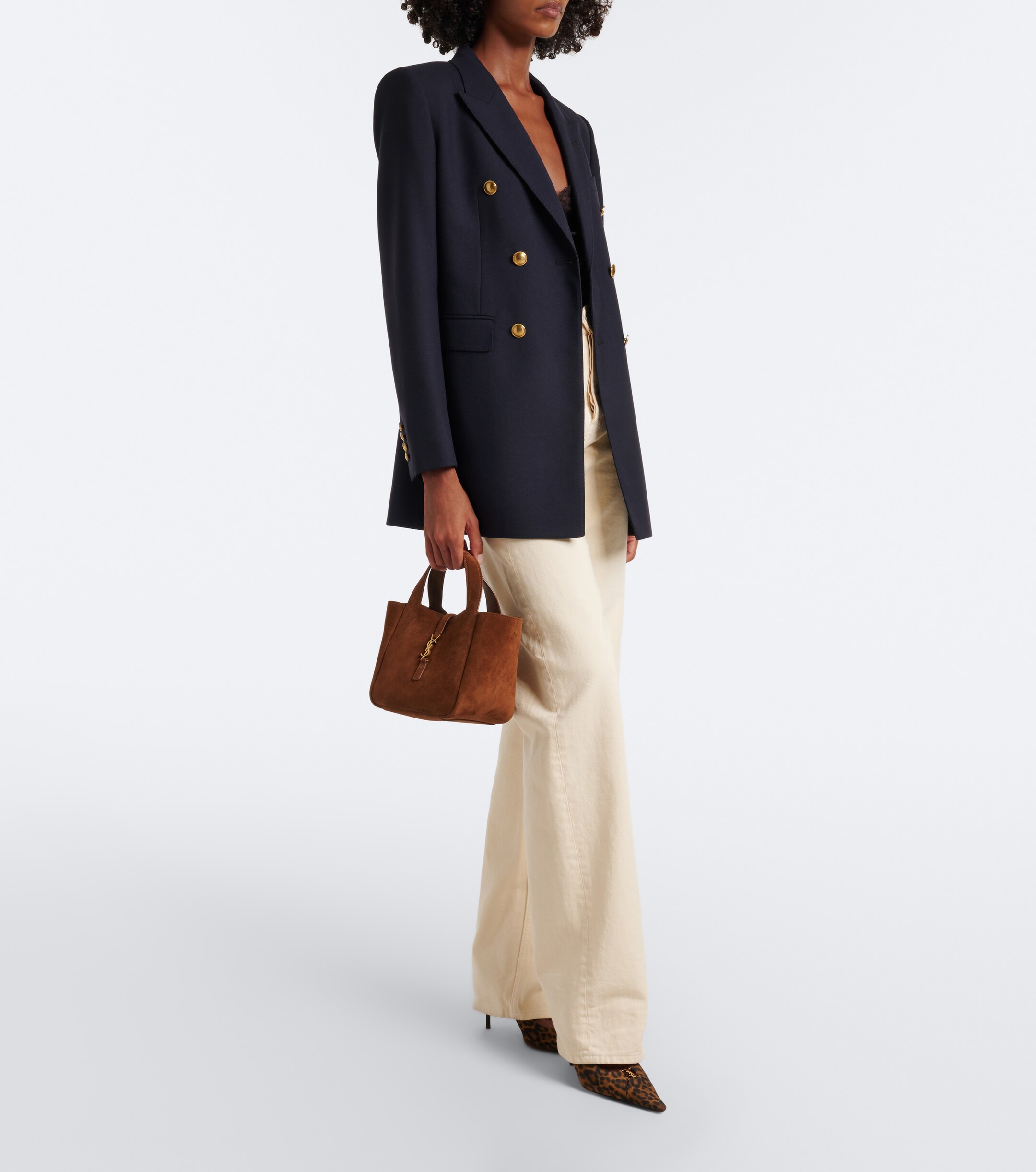 Saint Laurent Le 5 à 7 suede shoulder bag