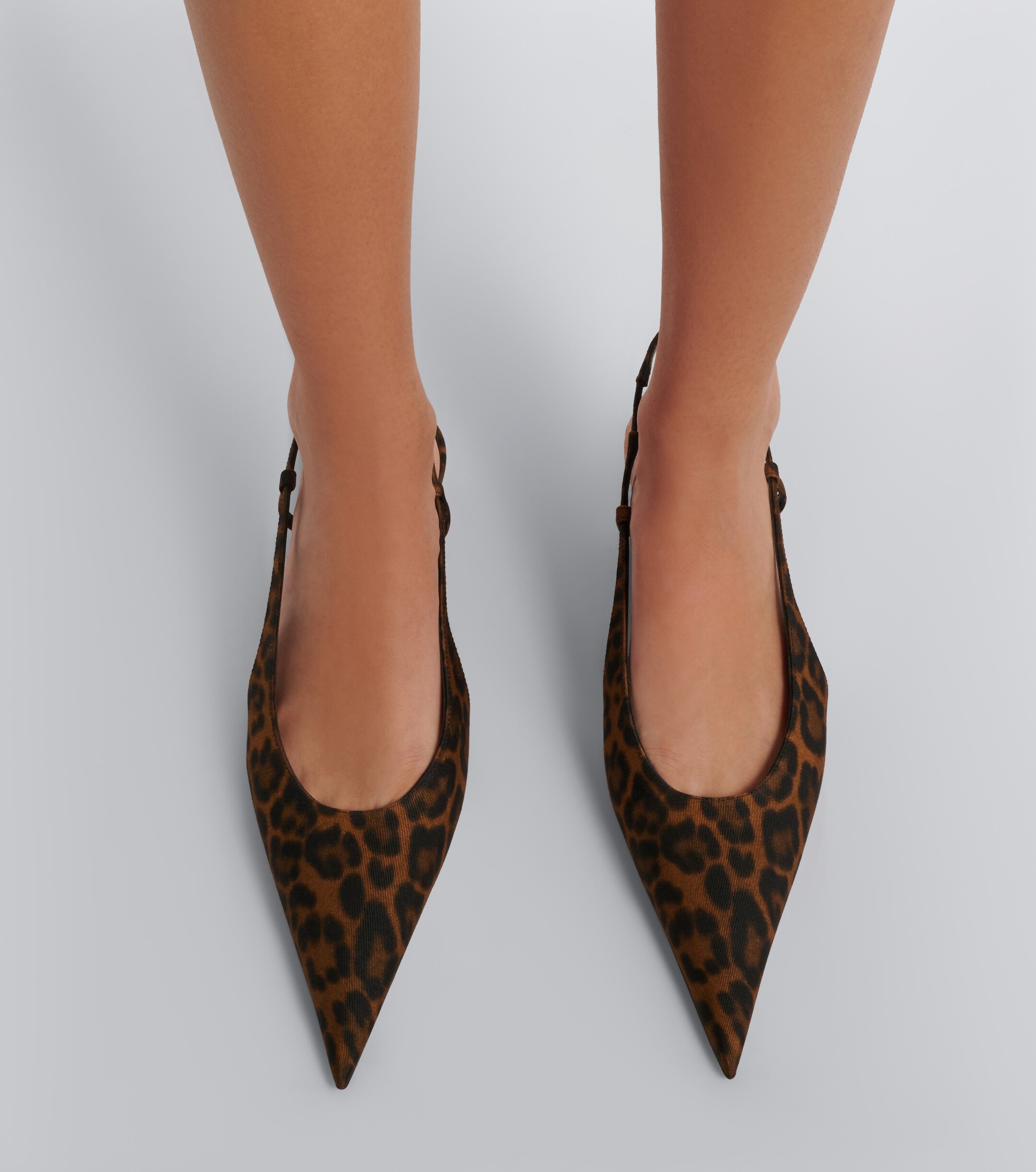 Saint Laurent Saint Laurent Secret leopard-print slingback pumps