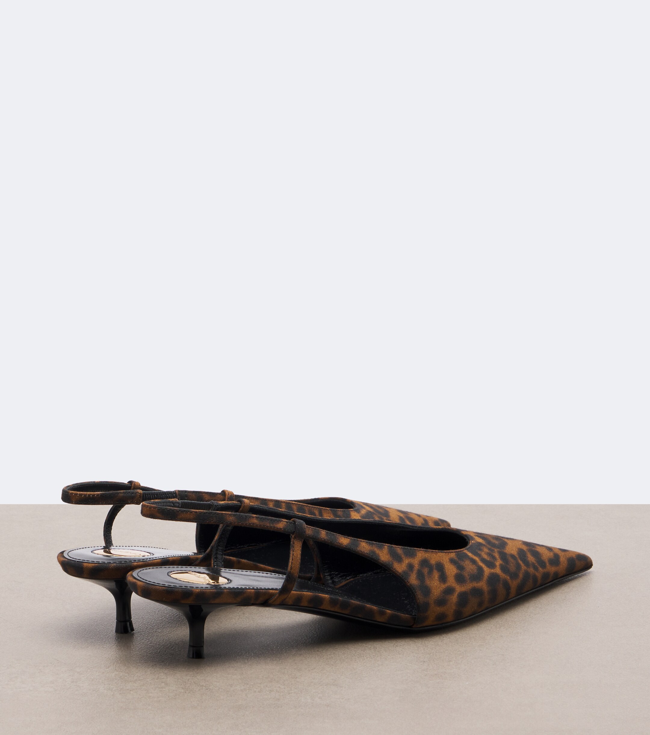 Saint Laurent Saint Laurent Secret leopard-print slingback pumps