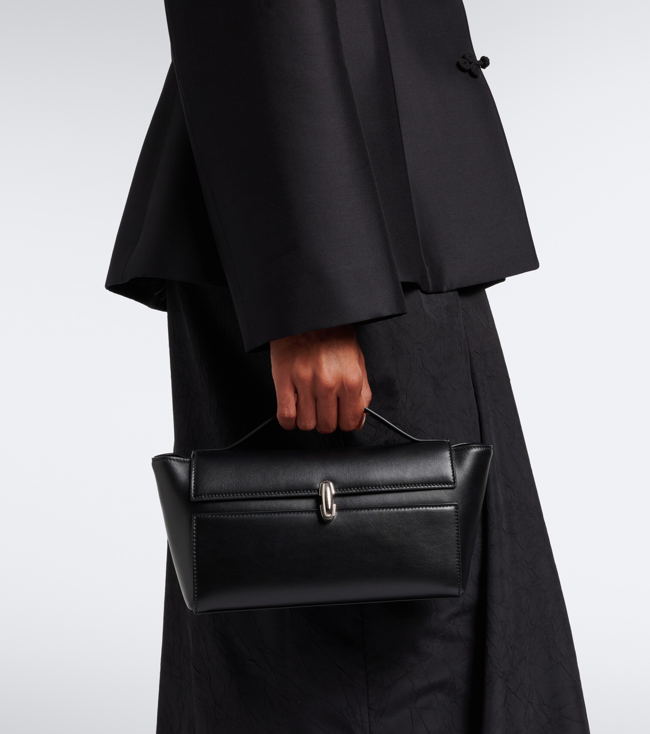 Savette Symmetry Trapeze leather clutch thumbnail