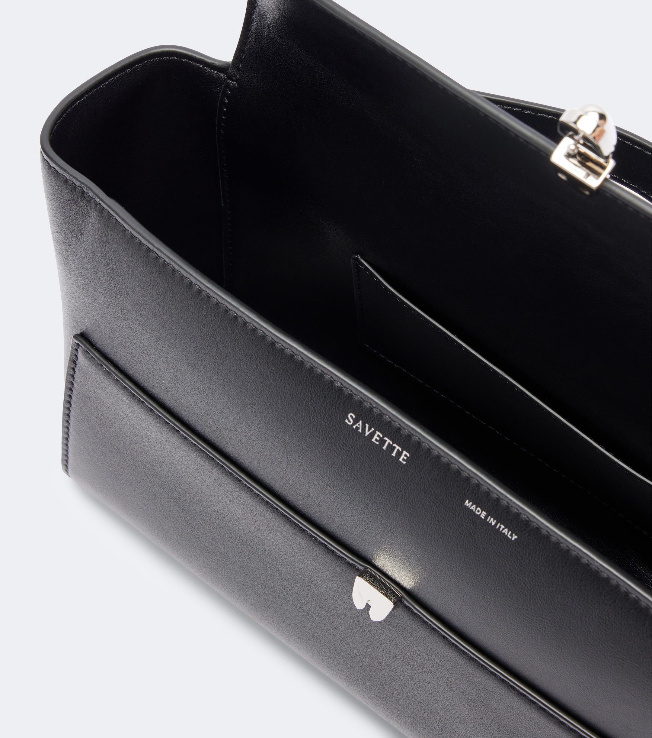 Savette Symmetry Trapeze leather clutch thumbnail