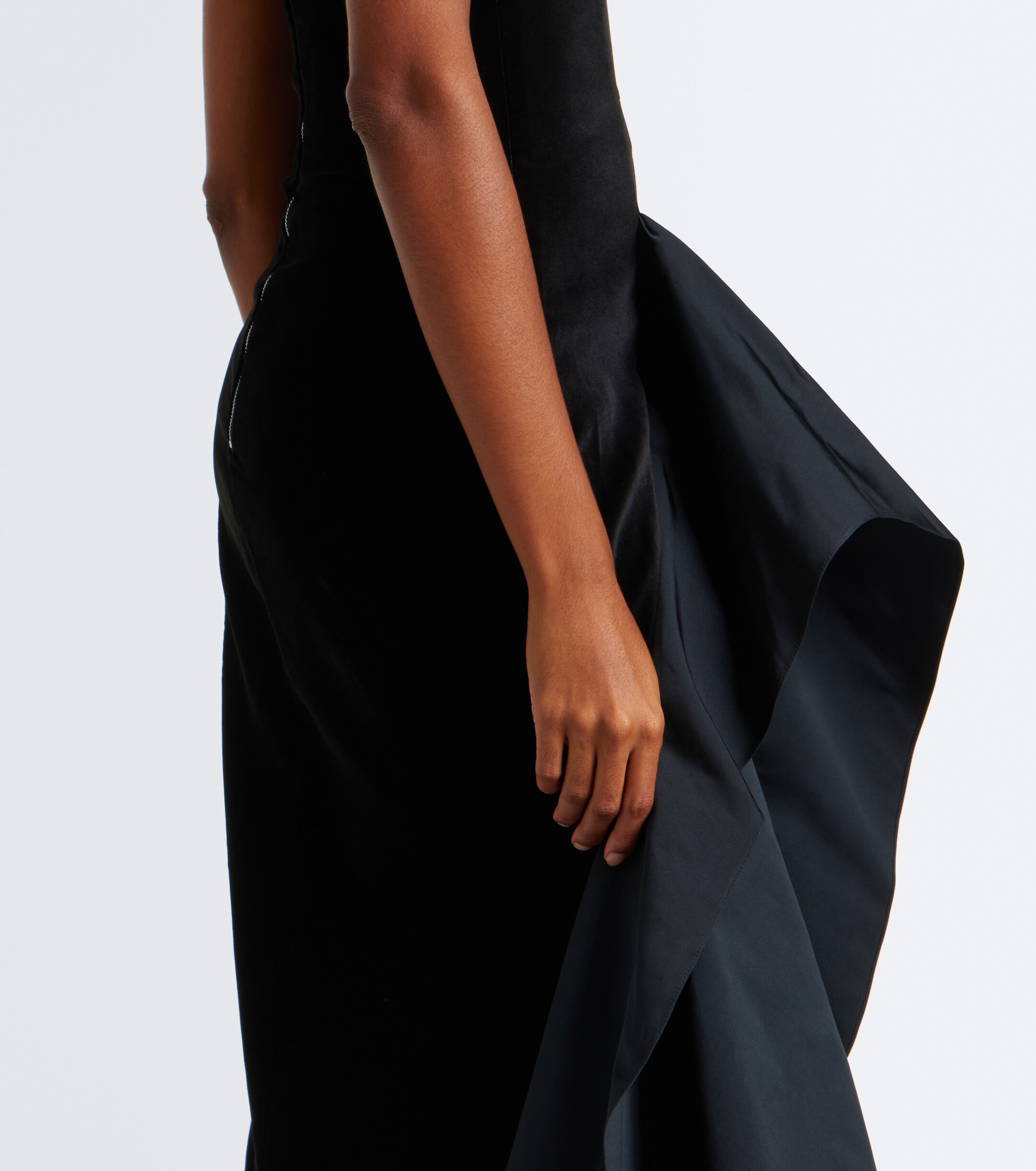 Safiyaa Safiyaa Fianne velvet and faille corset gown