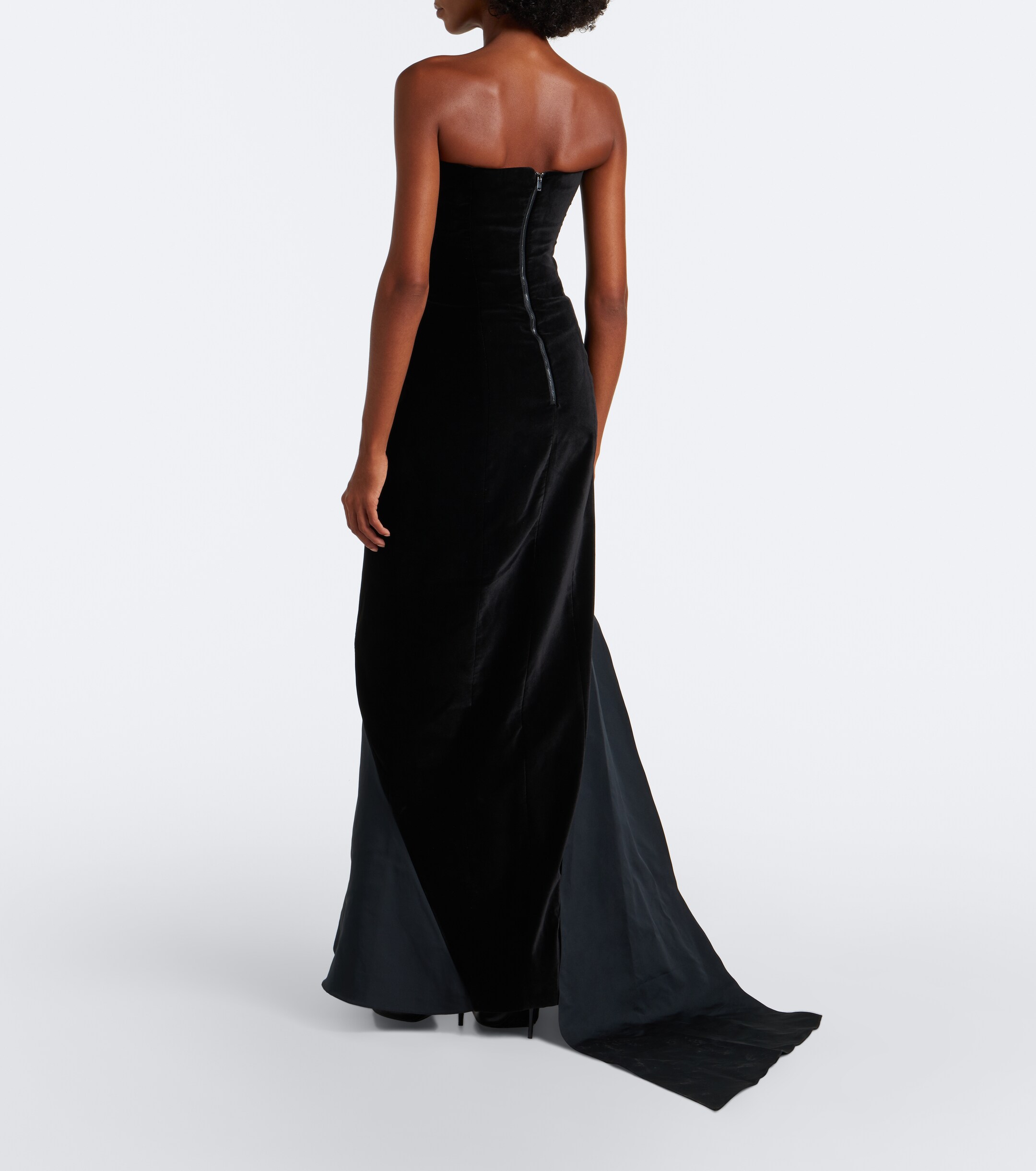 Safiyaa Safiyaa Fianne velvet and faille corset gown
