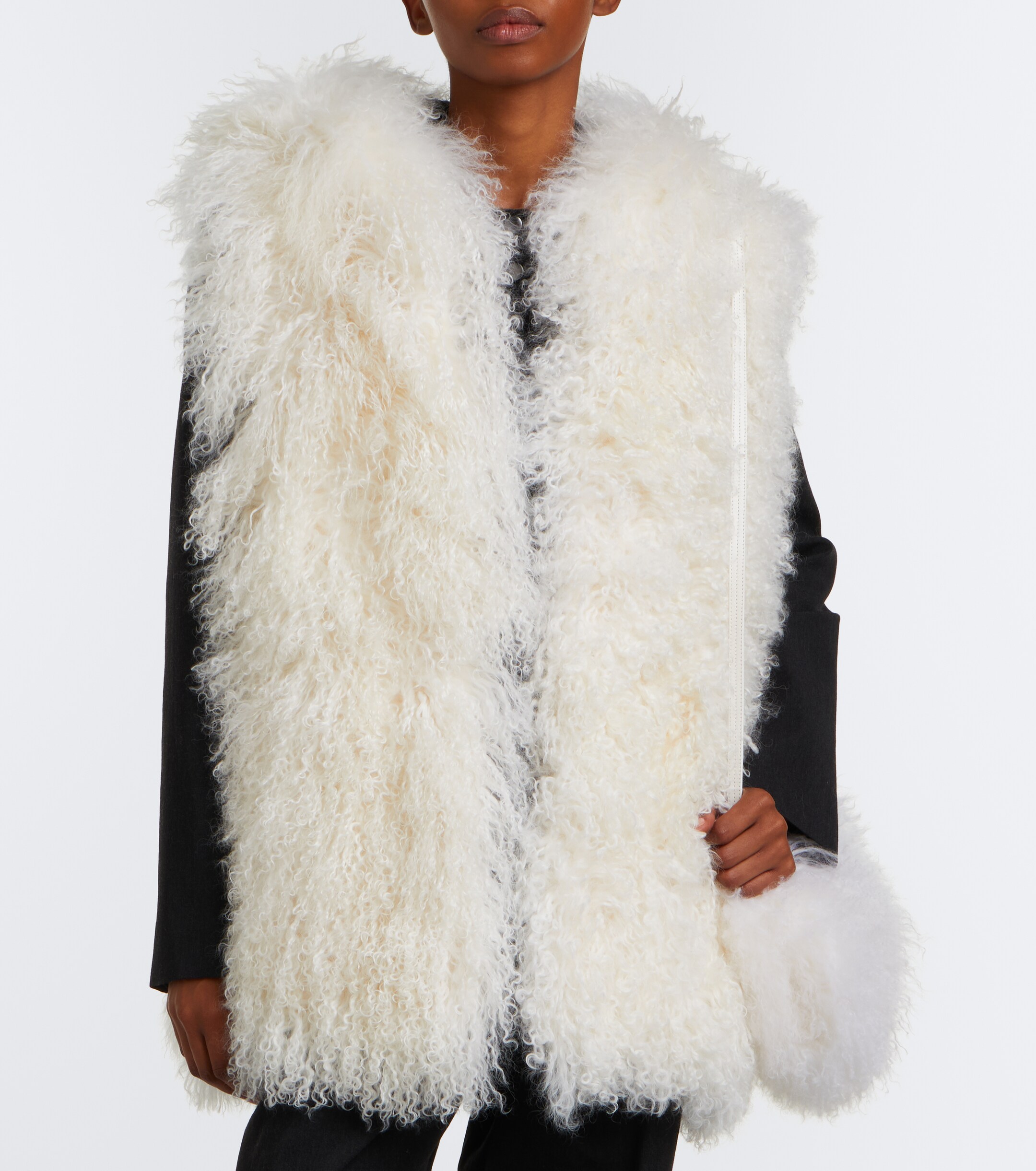 Yves Salomon Yves Salomon Hooded shearling vest