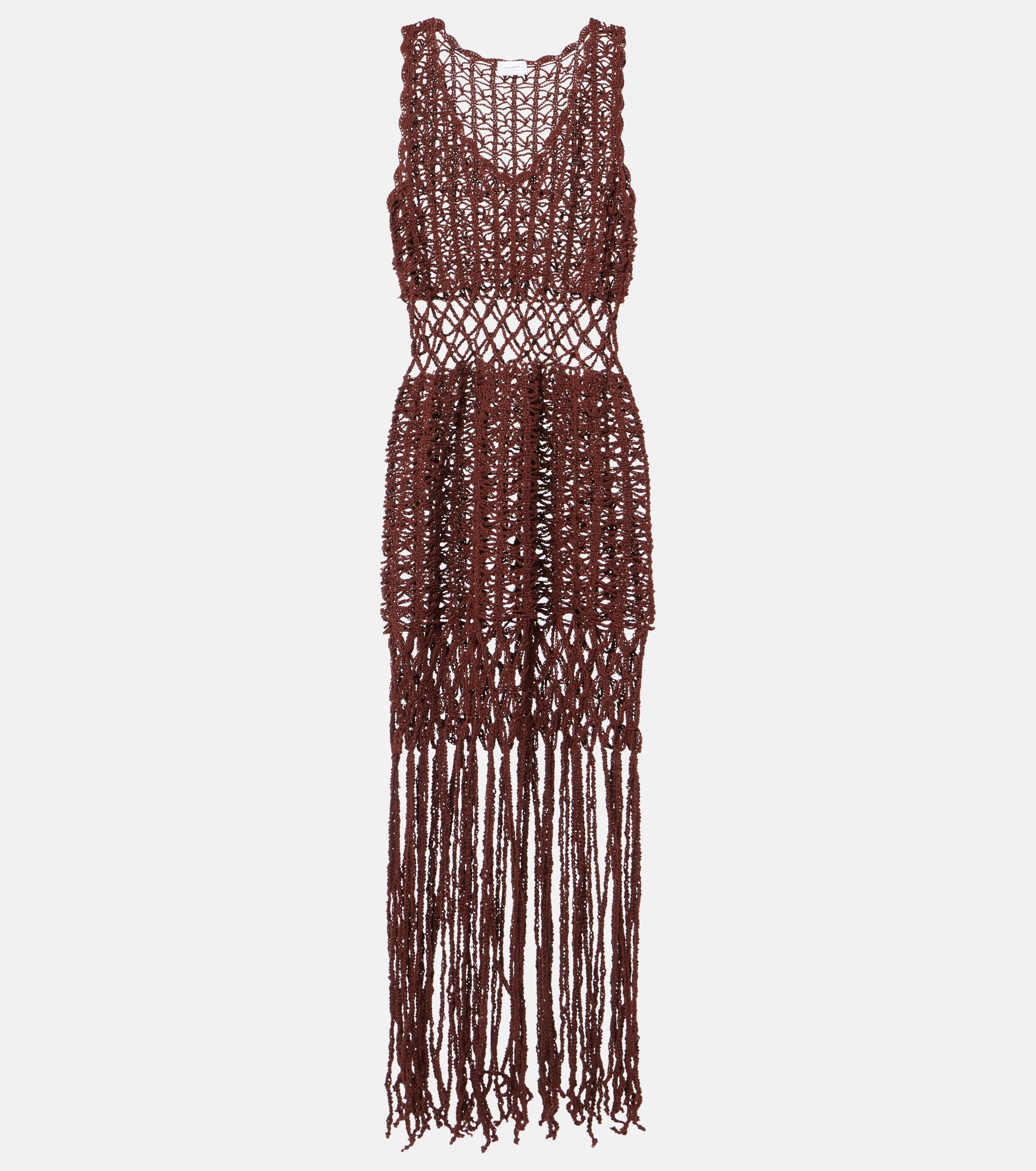 Anna Kosturova Anna Kosturova Fringed cotton minidress