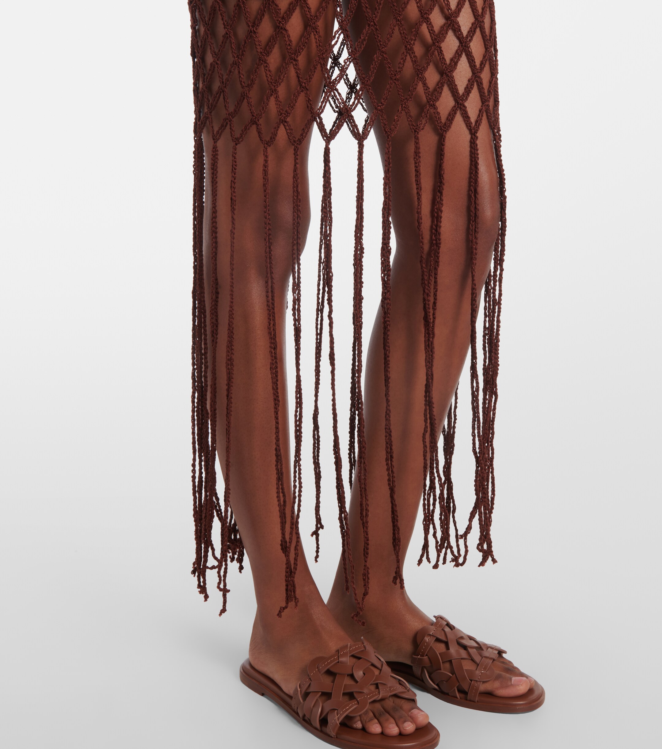 Anna Kosturova Anna Kosturova Fringed cotton minidress