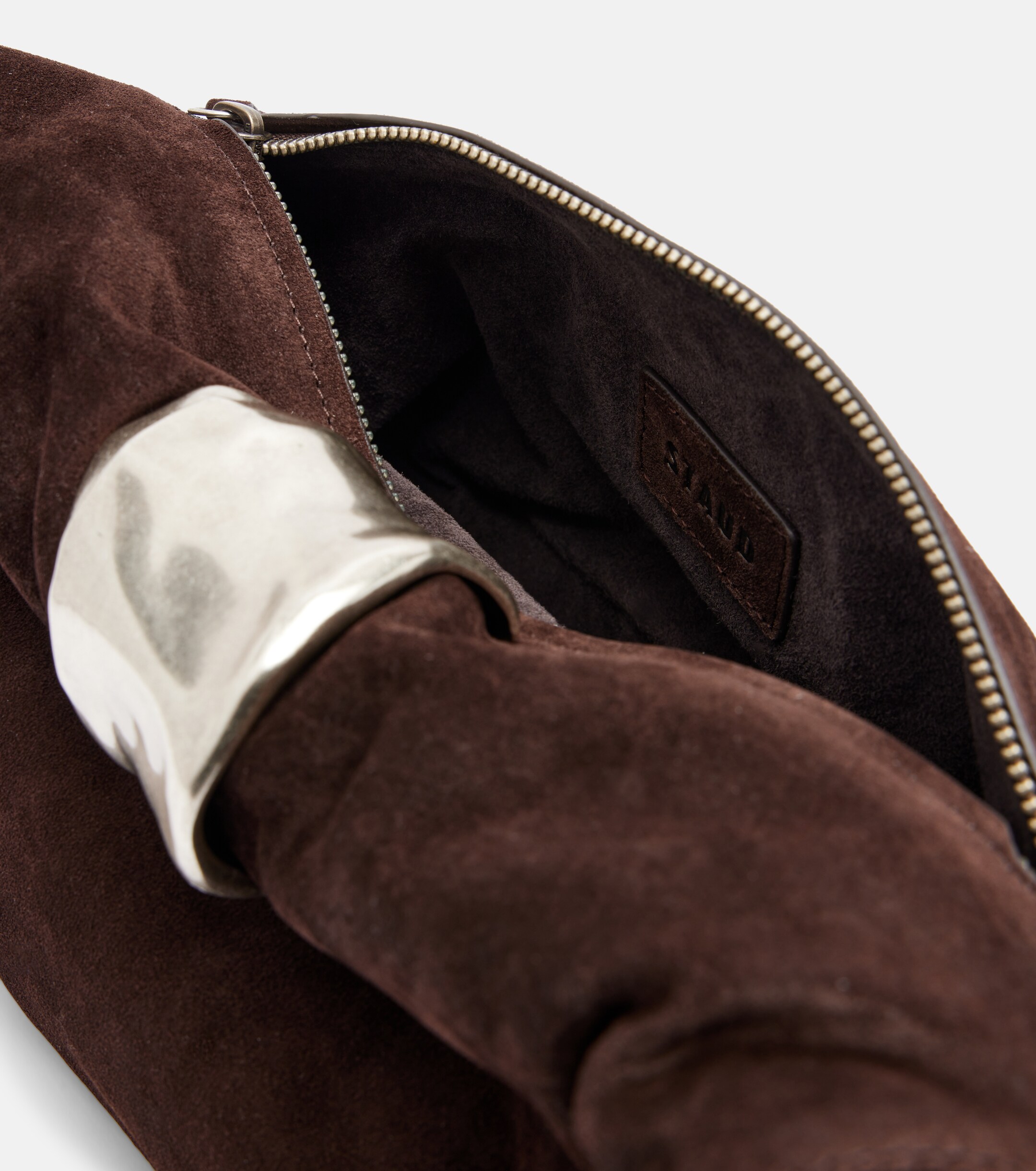 Staud Cuff suede clutch