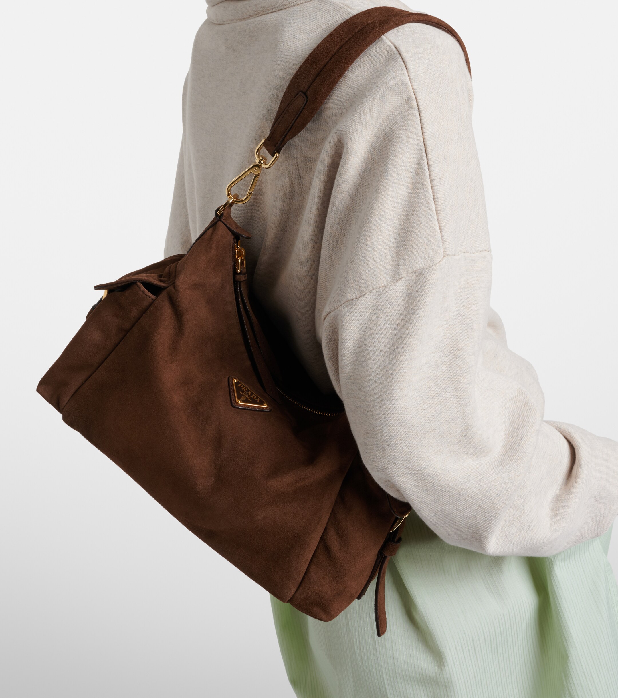 Prada Prada Explore Large suede shoulder bag