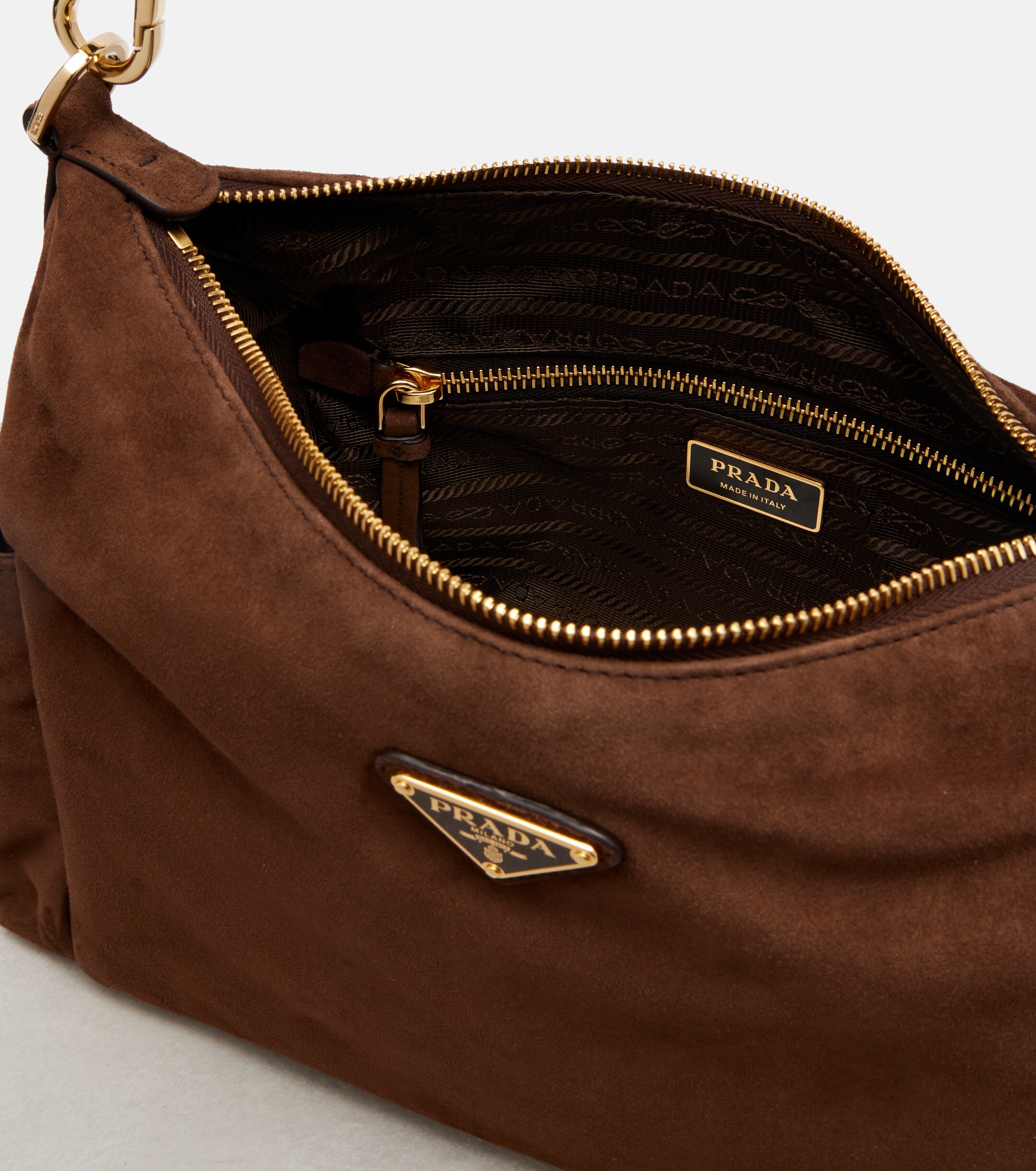 Prada Prada Explore Large suede shoulder bag