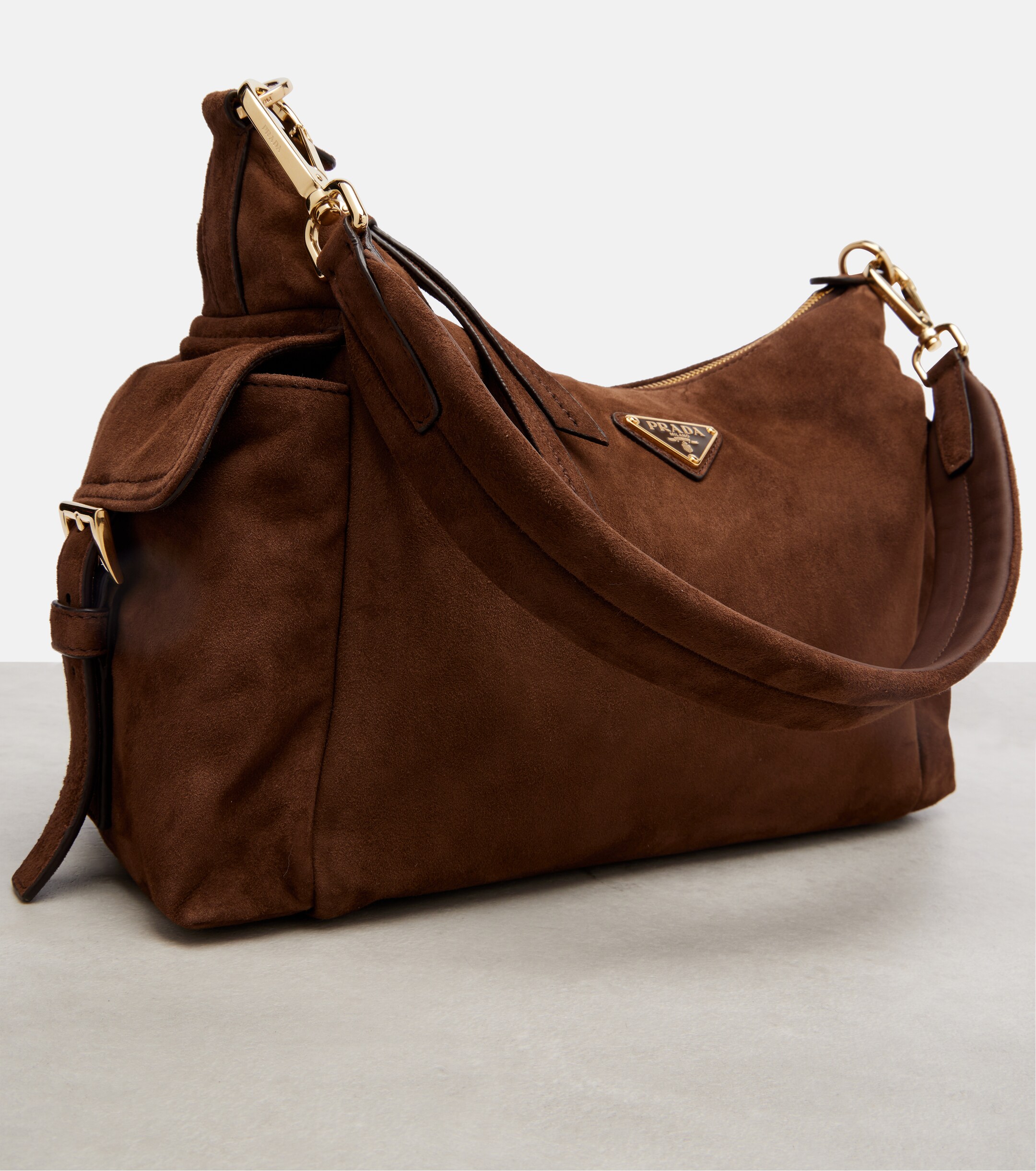 Prada Prada Explore Large suede shoulder bag
