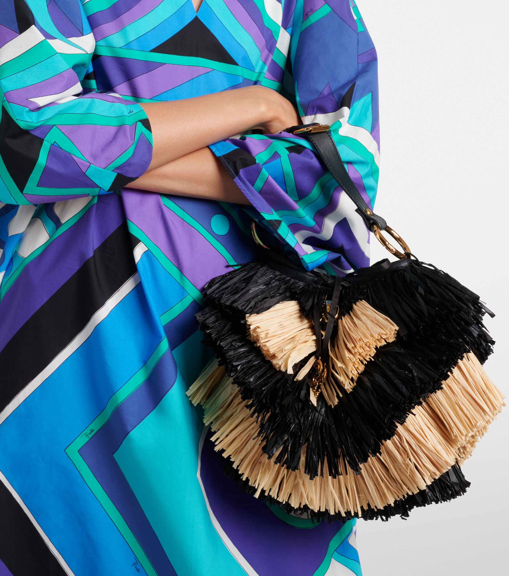 Pucci Capriccio raffia basket bag