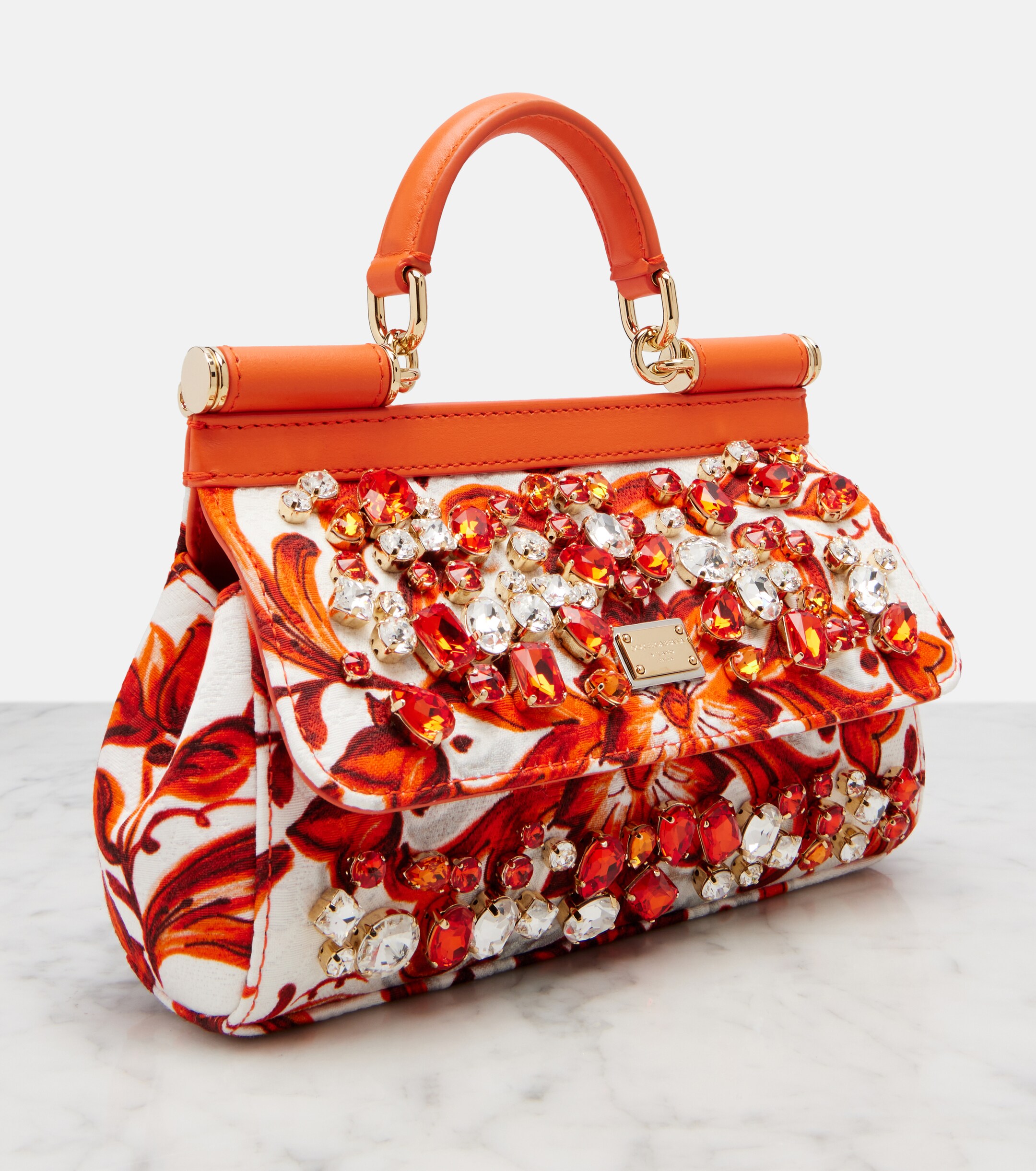 Dolce&Gabbana Sicily Mini embellished top-handle bag