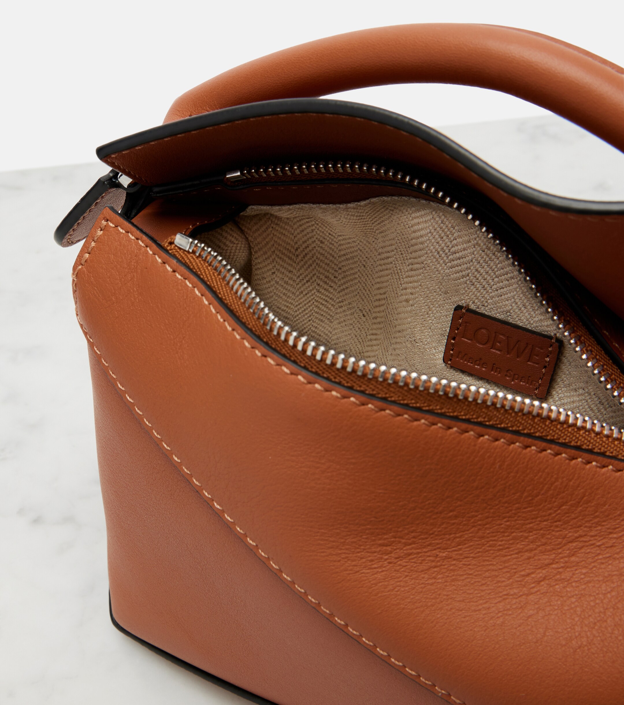 Loewe Loewe Puzzle Edge Mini leather top-handle bag
