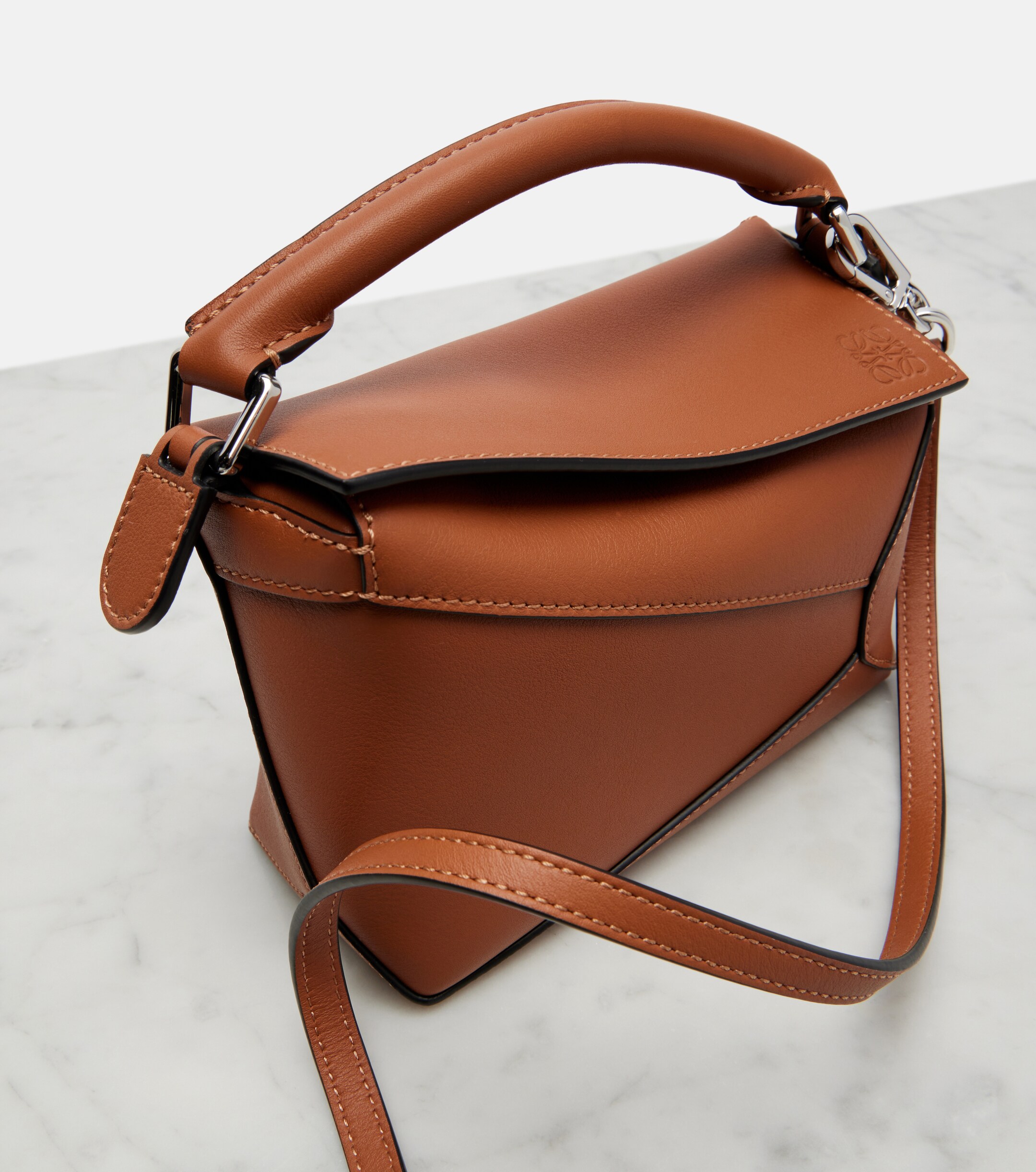 Loewe Loewe Puzzle Edge Mini leather top-handle bag