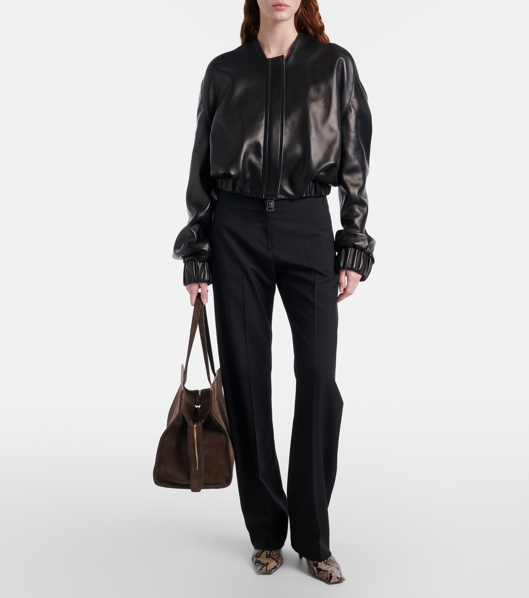KHAITE Crosby suede tote bag