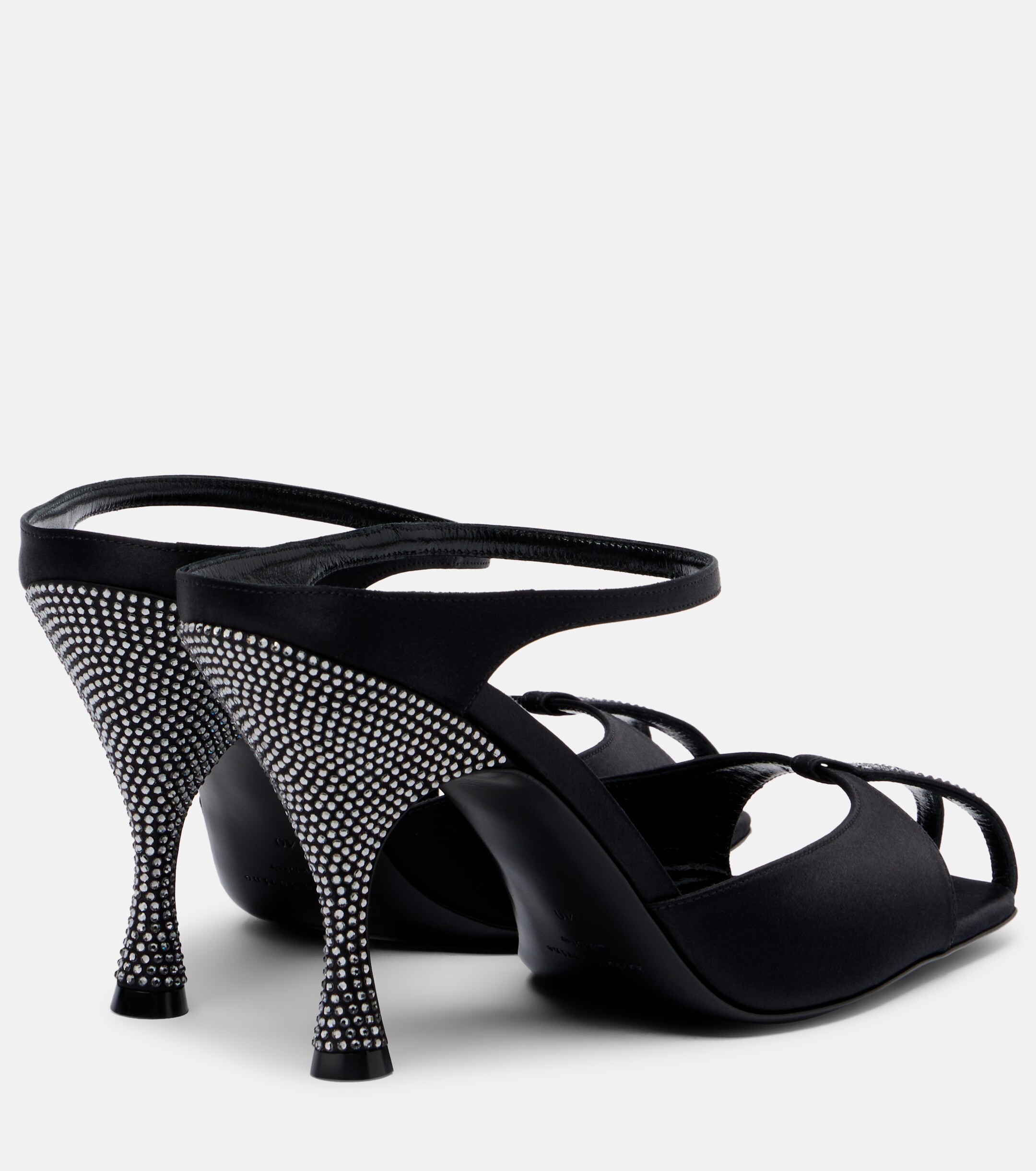 Herbert Levine Herbert Levine Hidden Gem embellished satin mules