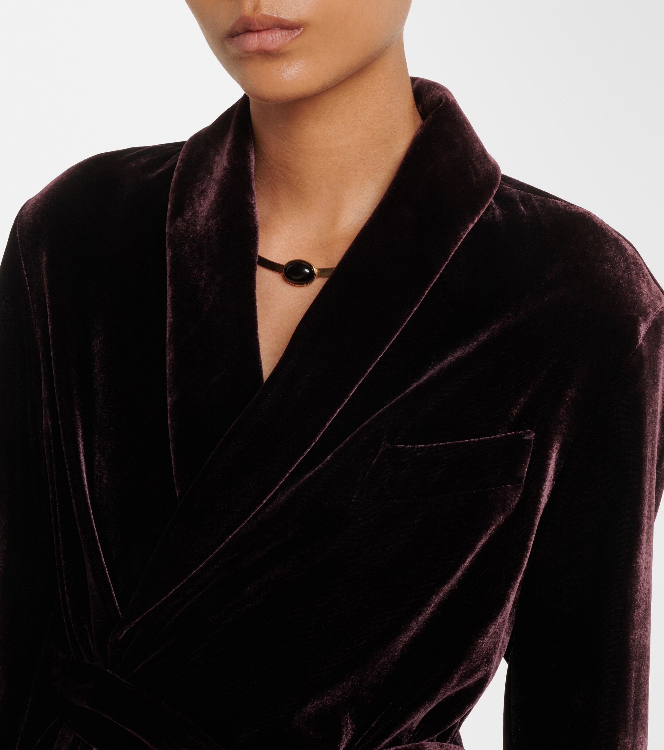 AGNONA Agnona Belted double-breasted velvet blazer