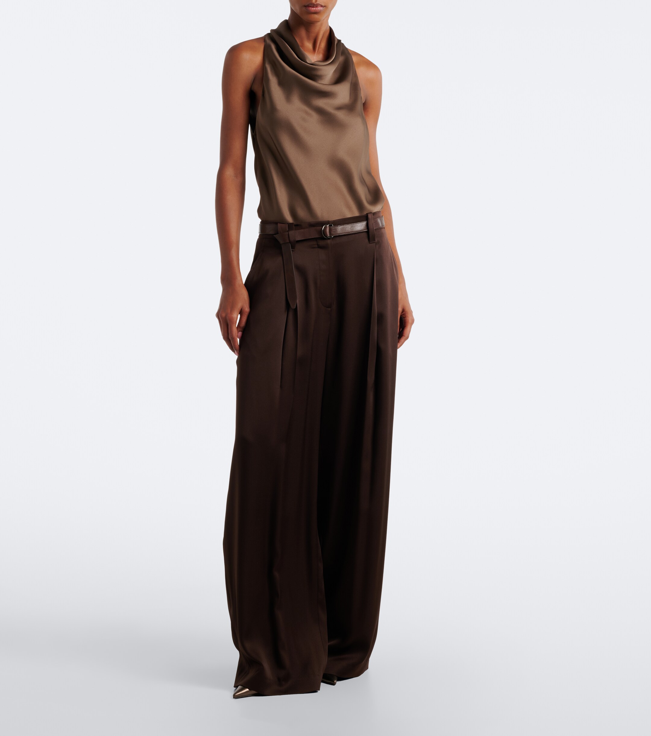 Brunello Cucinelli Brunello Cucinelli Draped silk top