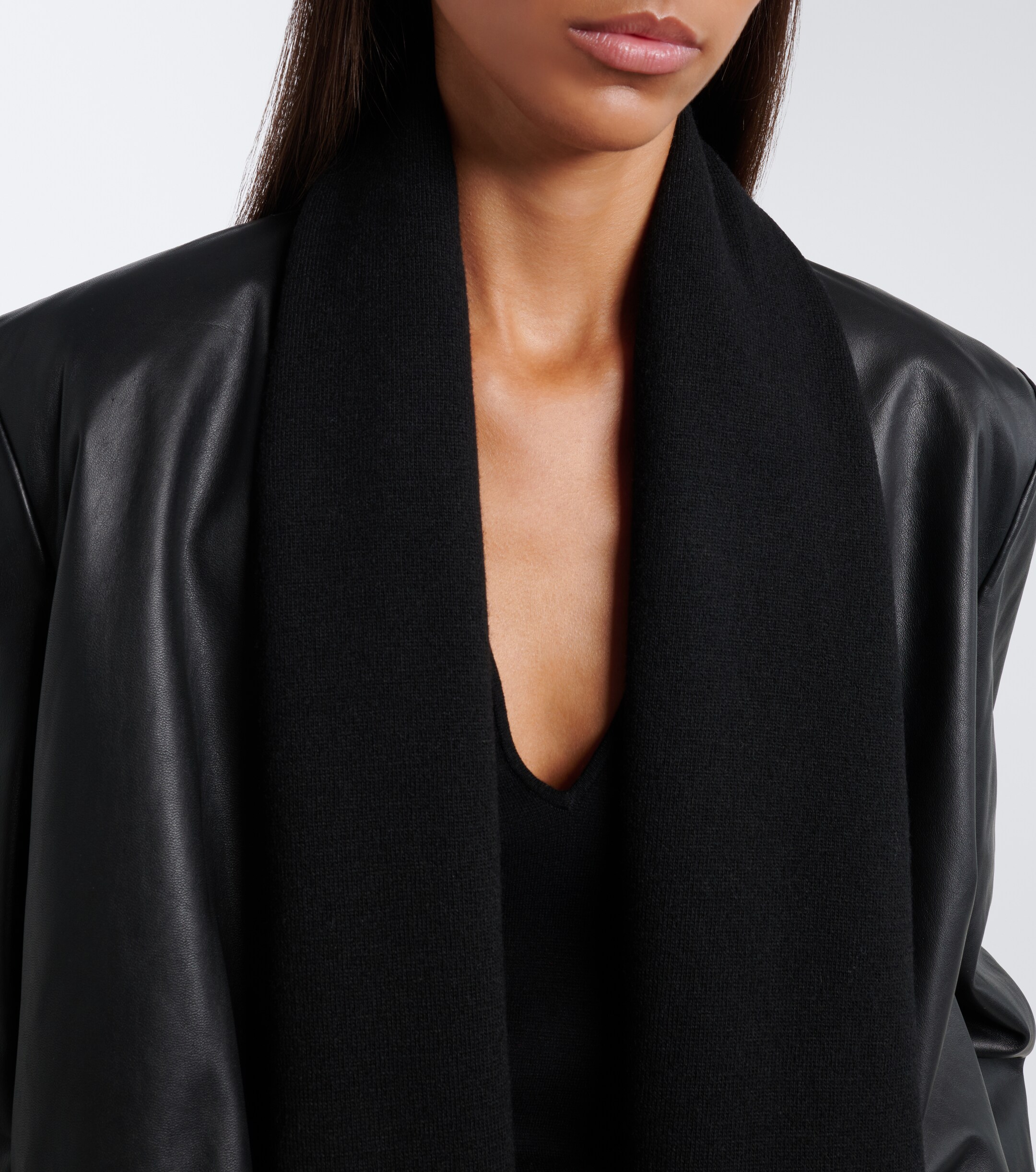 TOTEME Toteme Tie-neck leather jacket