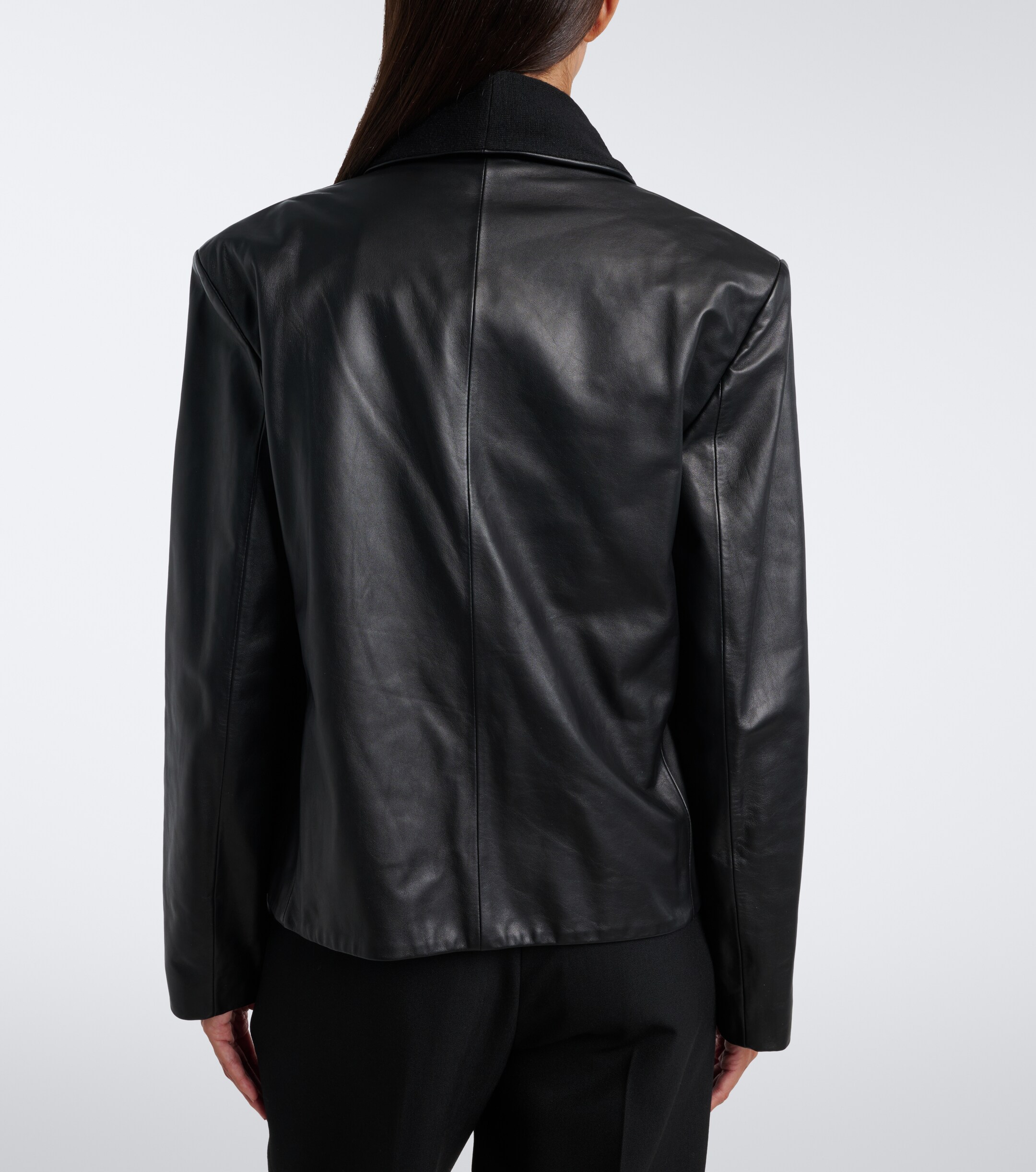 TOTEME Toteme Tie-neck leather jacket