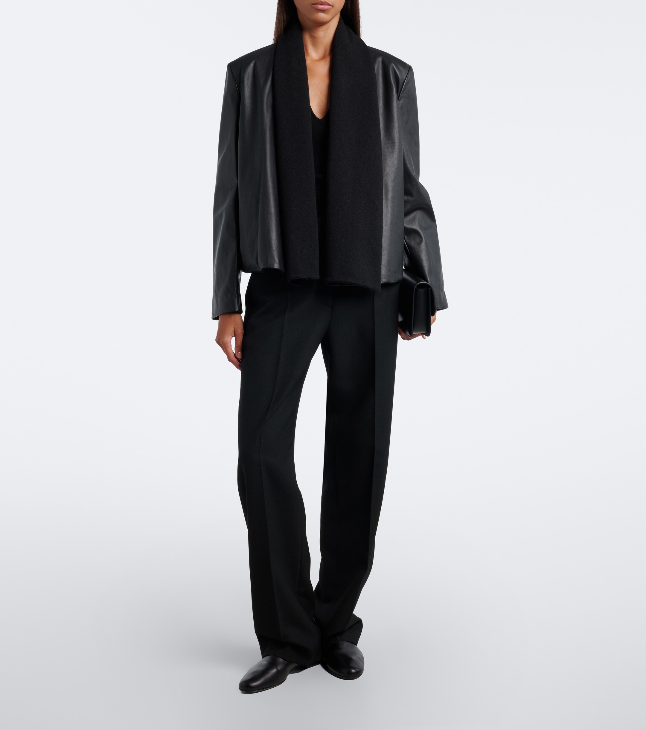TOTEME Toteme Tie-neck leather jacket