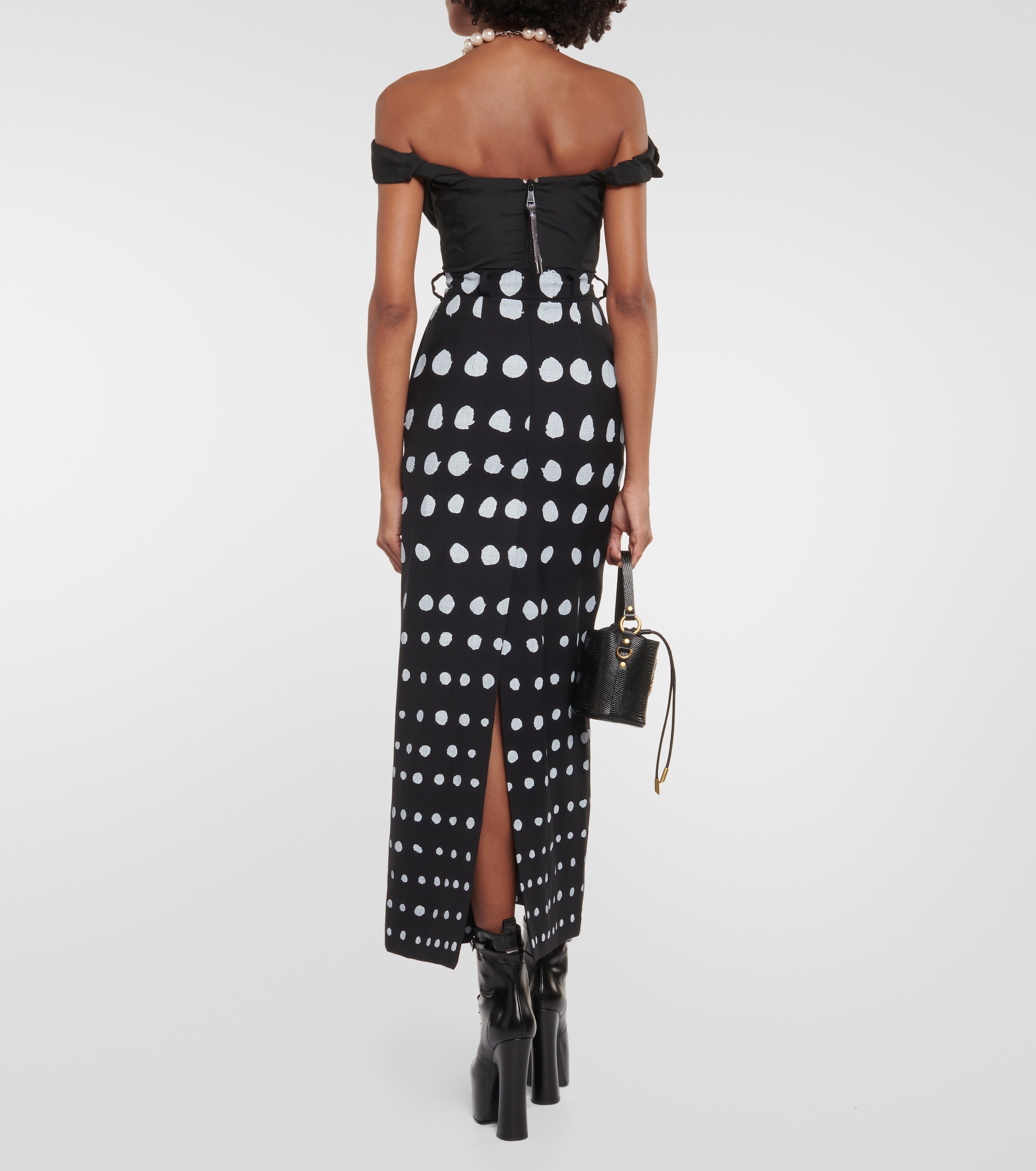 Vivienne Westwood Polka-dot wool maxi skirt