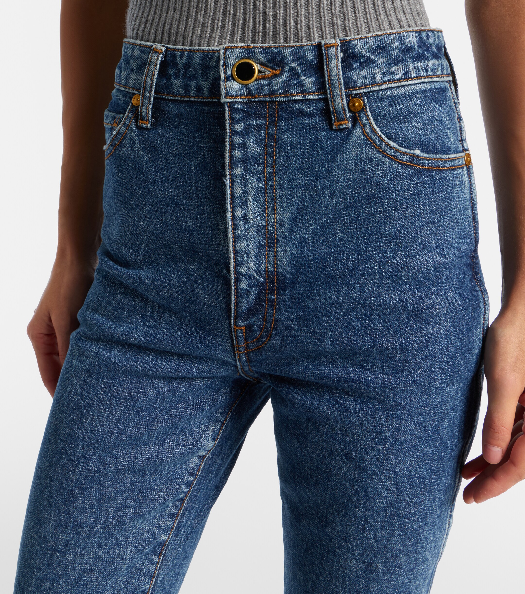 KHAITE - Daria mid-rise slim jeans | Plush