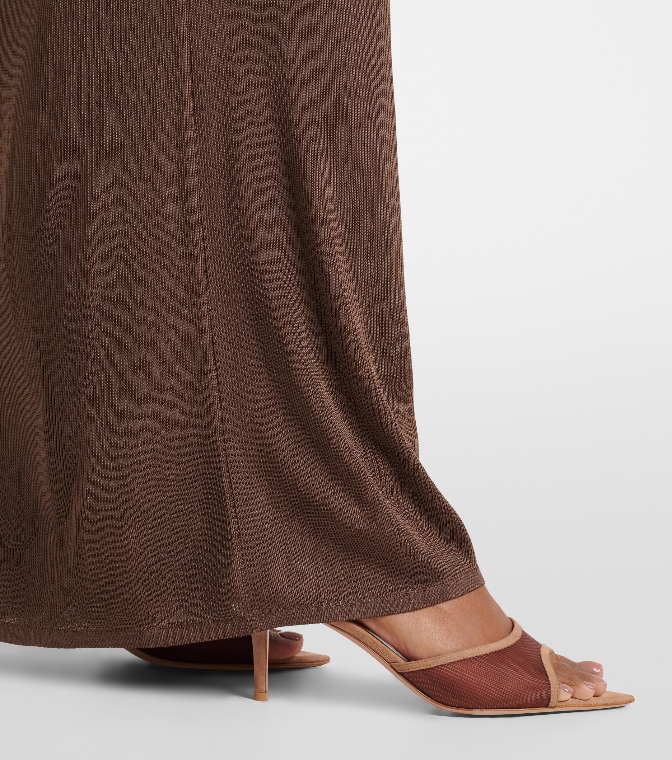GIANVITO ROSSI Dorotea suede-trimmed mesh mules thumbnail
