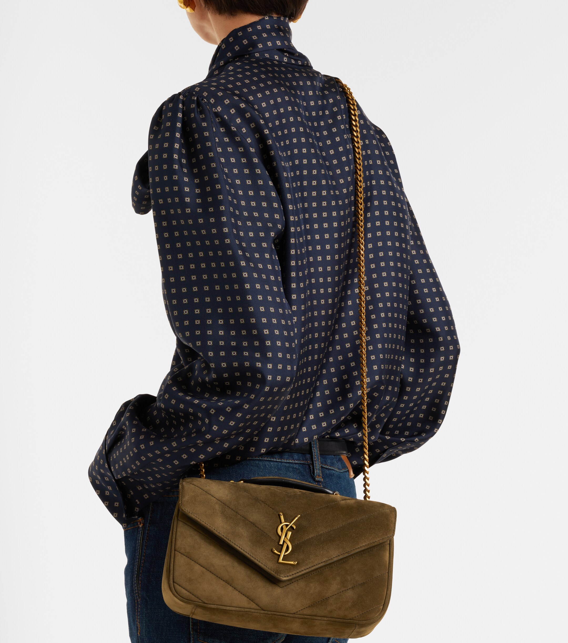 Saint Laurent Loulou Small suede shoulder bag