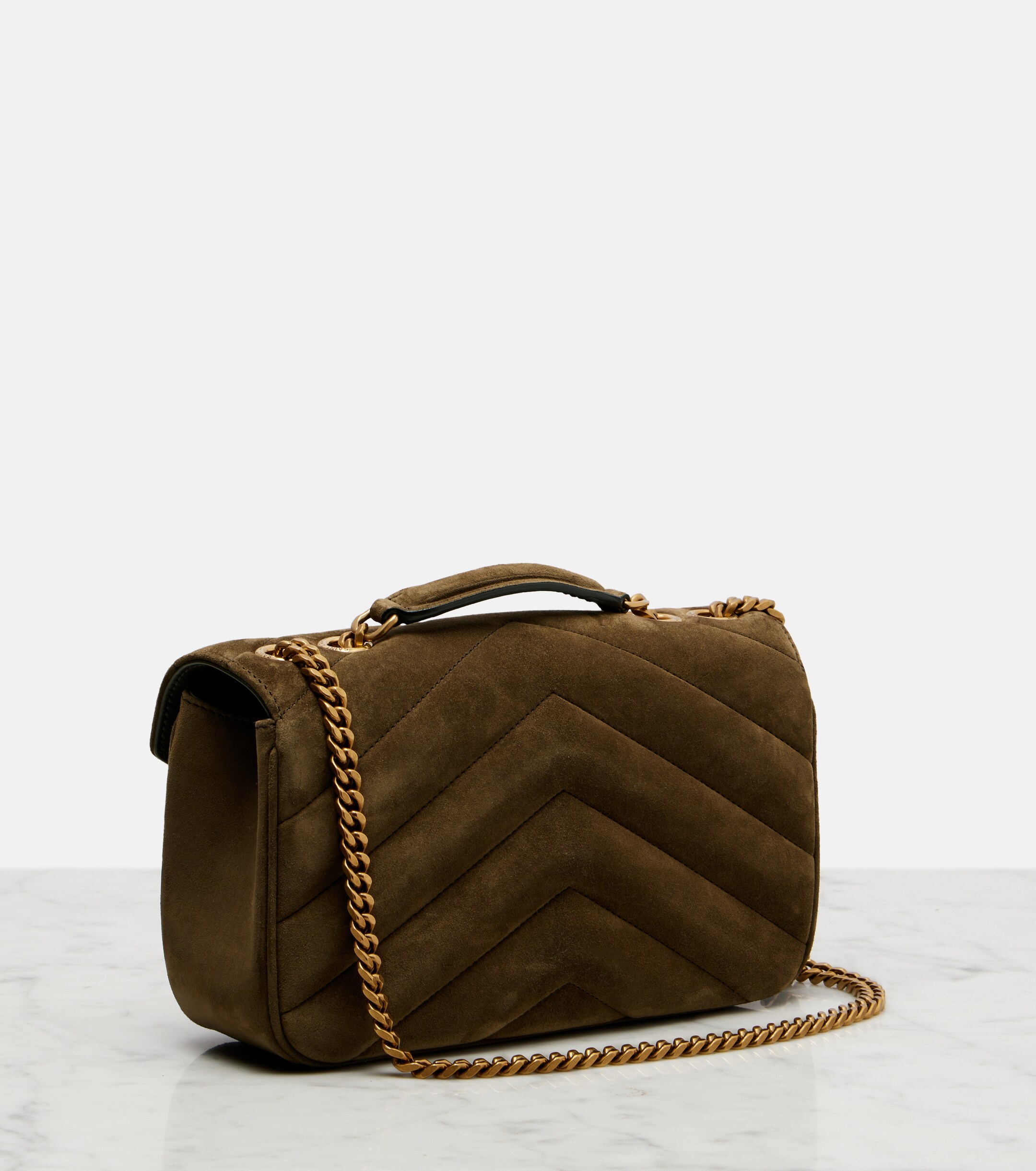Saint Laurent Loulou Small suede shoulder bag