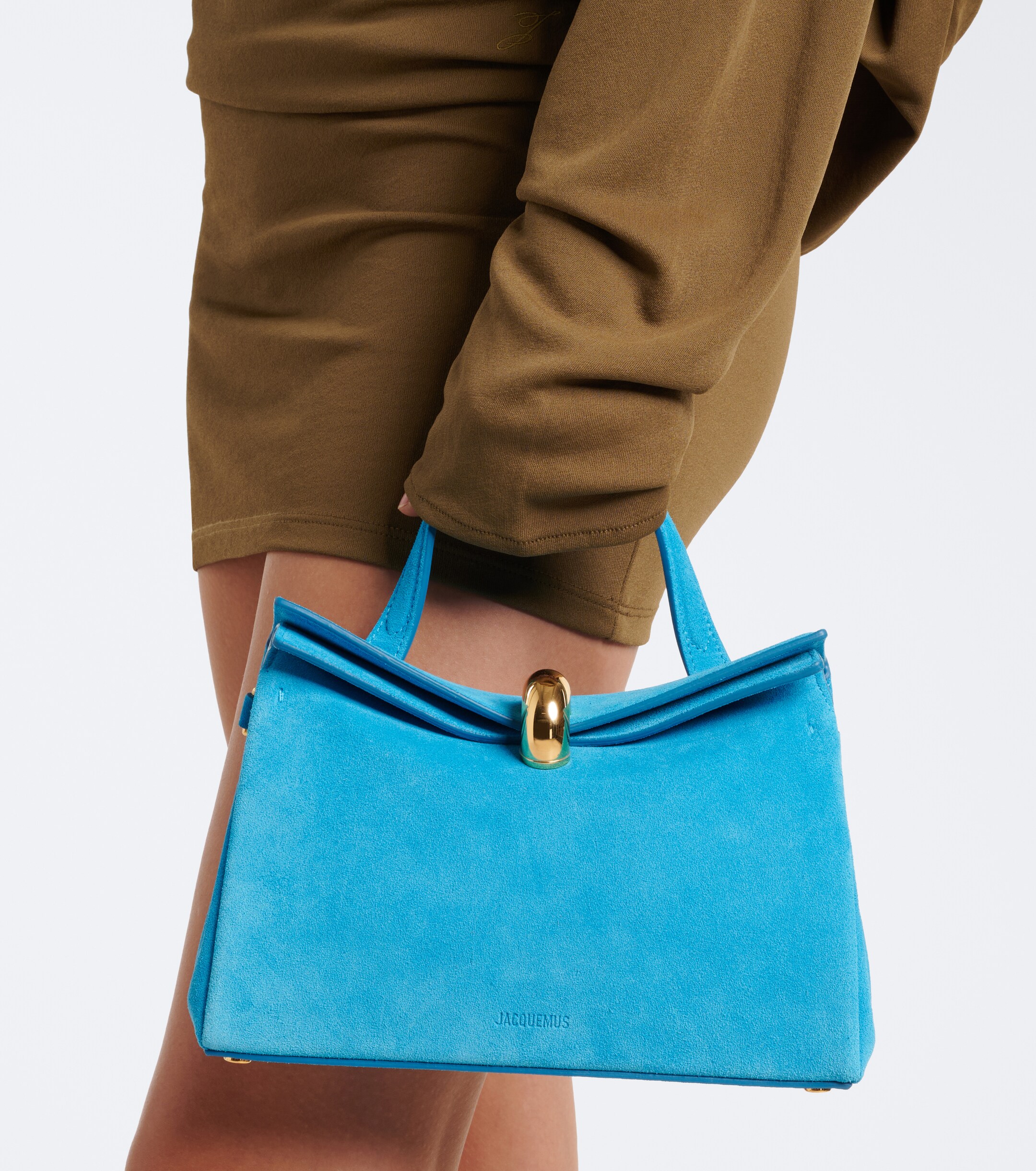 Jacquemus Valérie Small suede top-handle bag