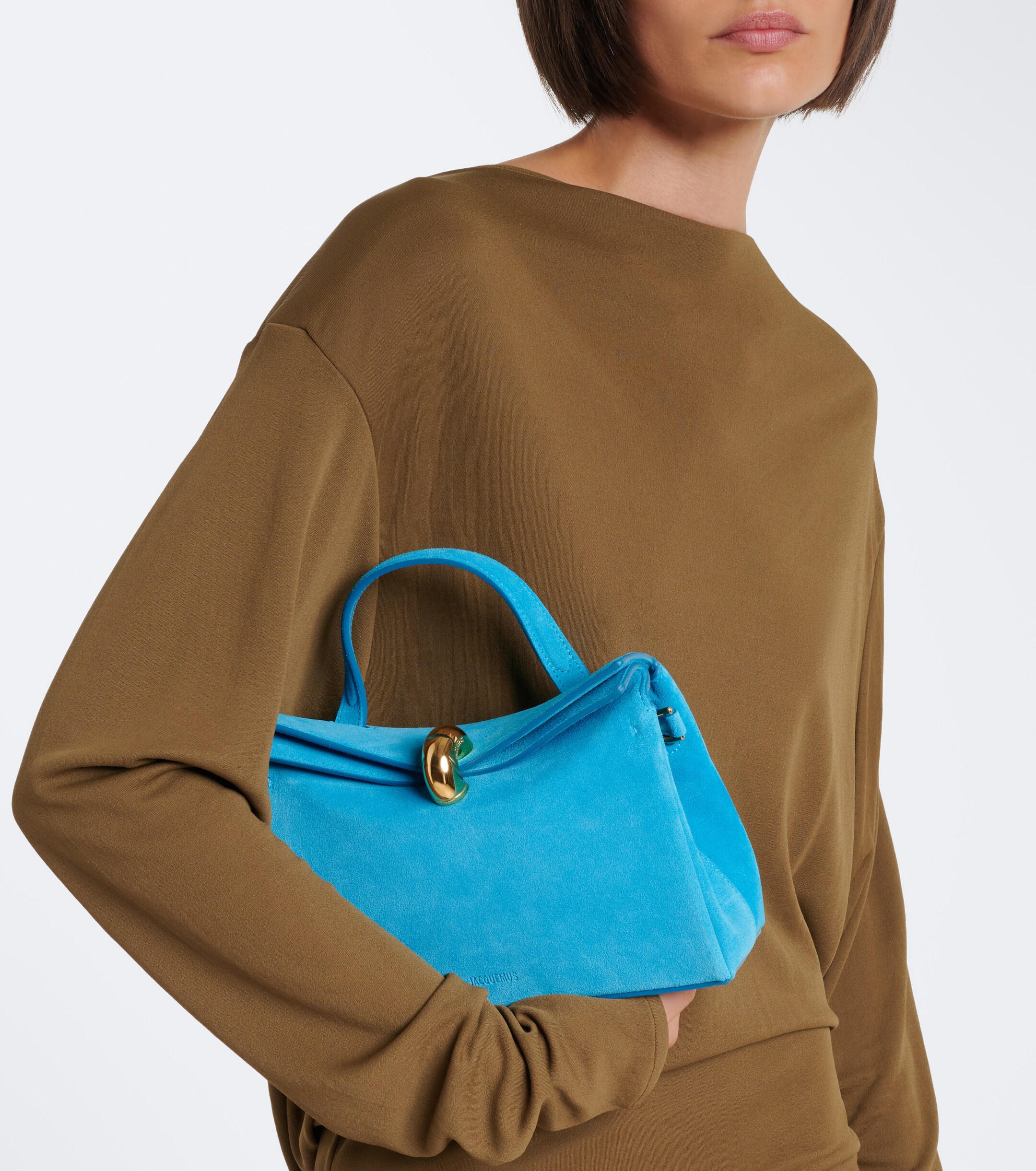 Jacquemus Valérie Small suede top-handle bag