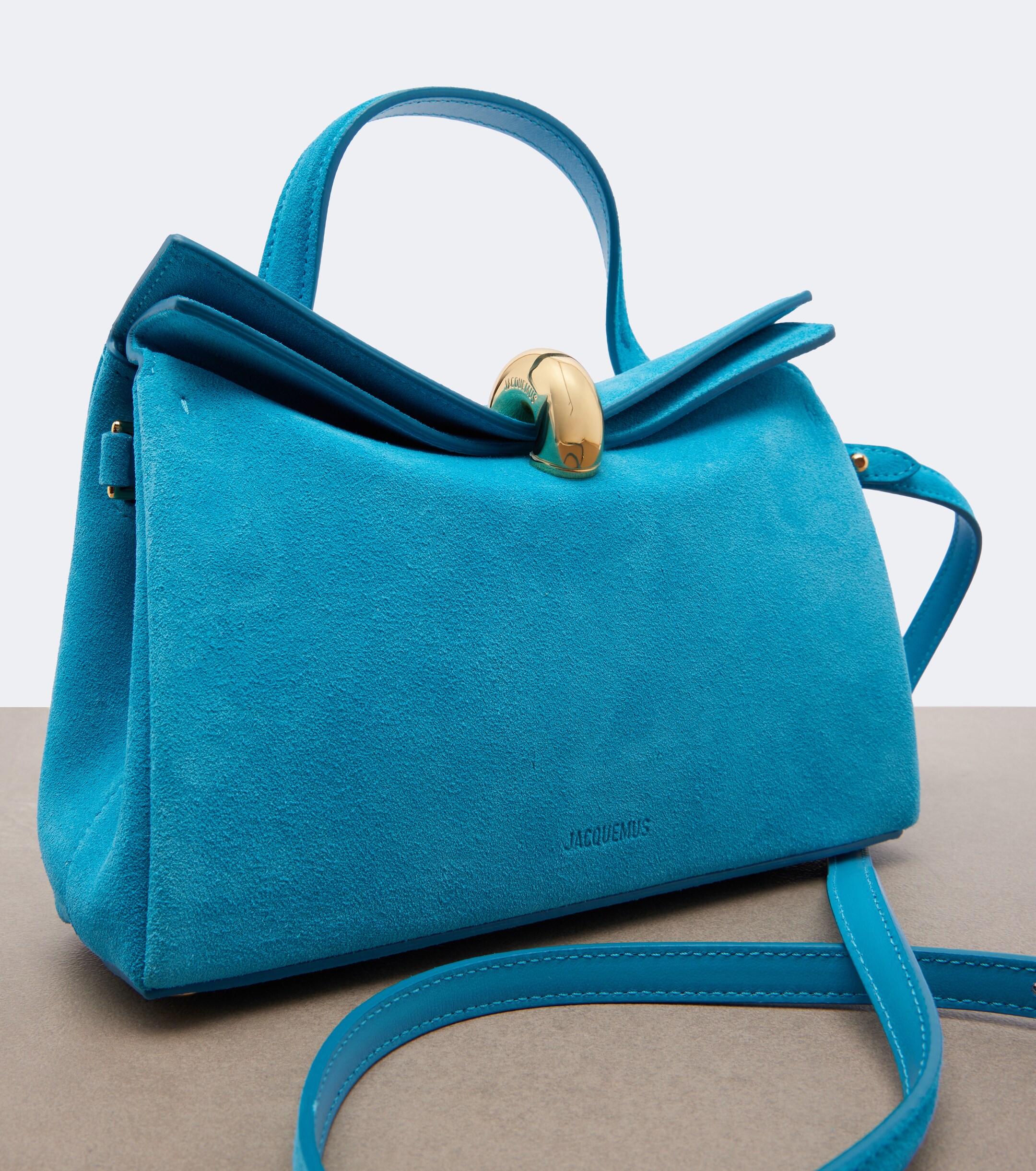 Jacquemus Valérie Small suede top-handle bag