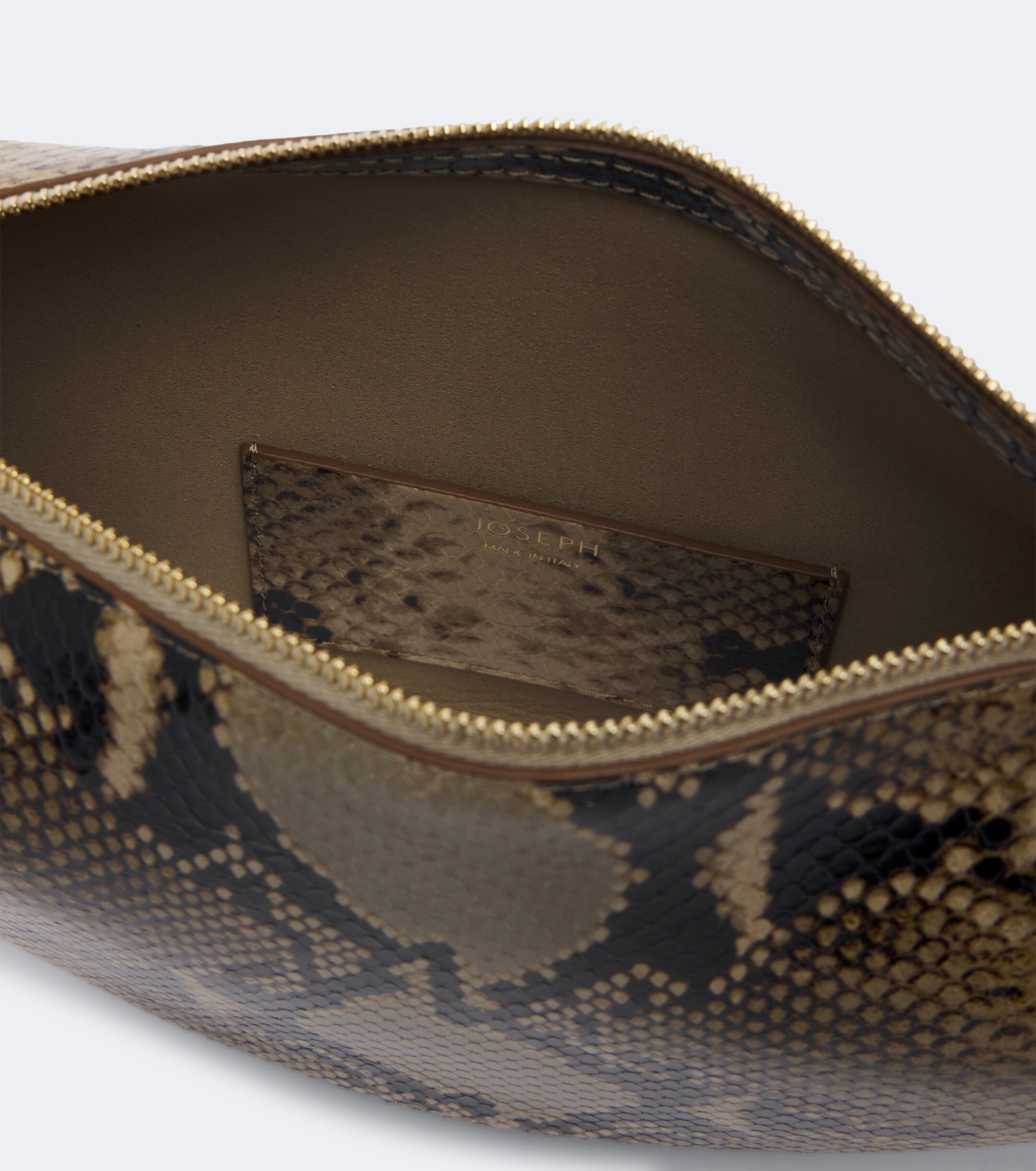 JOSEPH Bean snake-effect leather shoulder bag