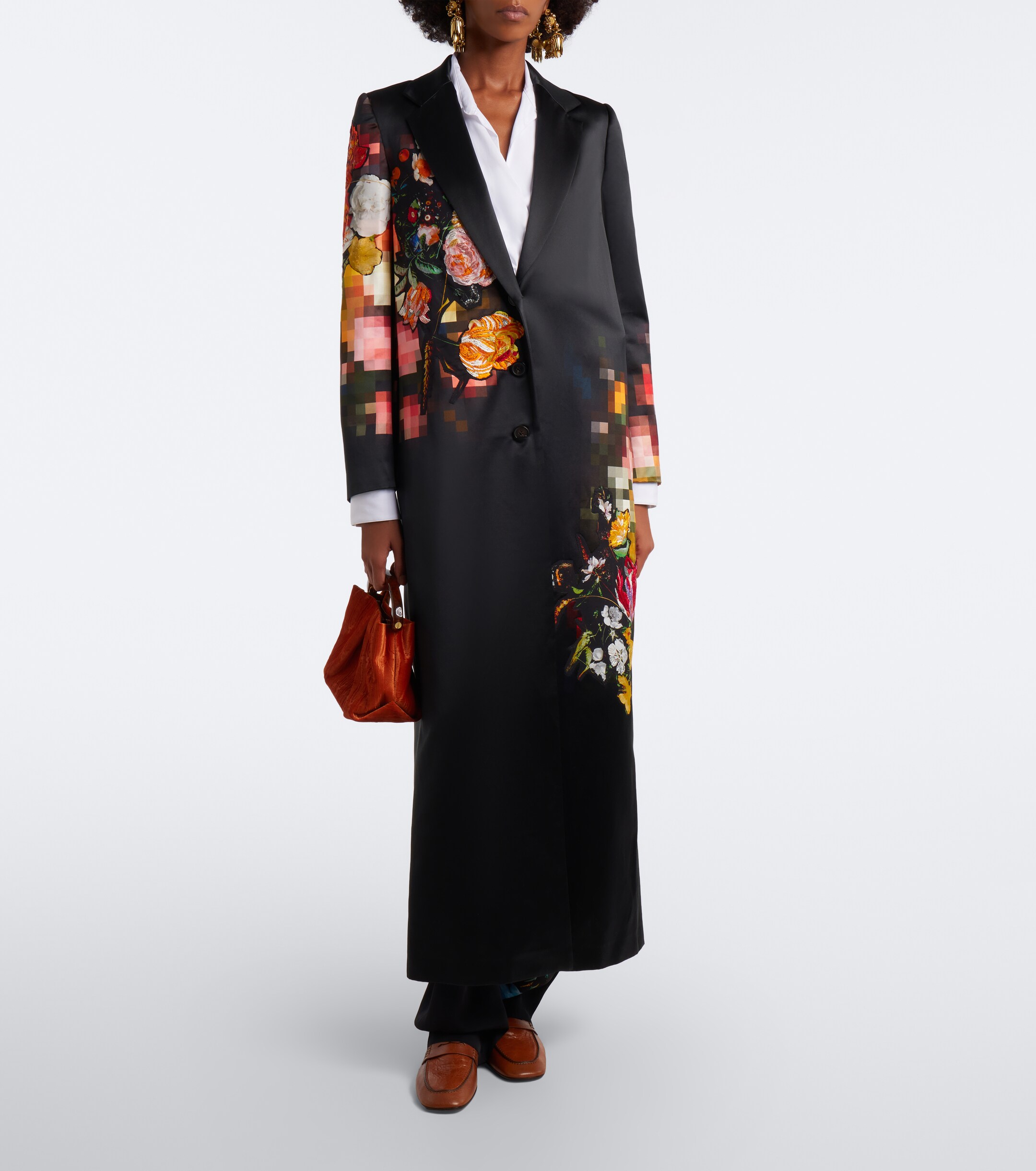 Dries Van Noten Dries Van Noten Floral cotton and silk satin coat