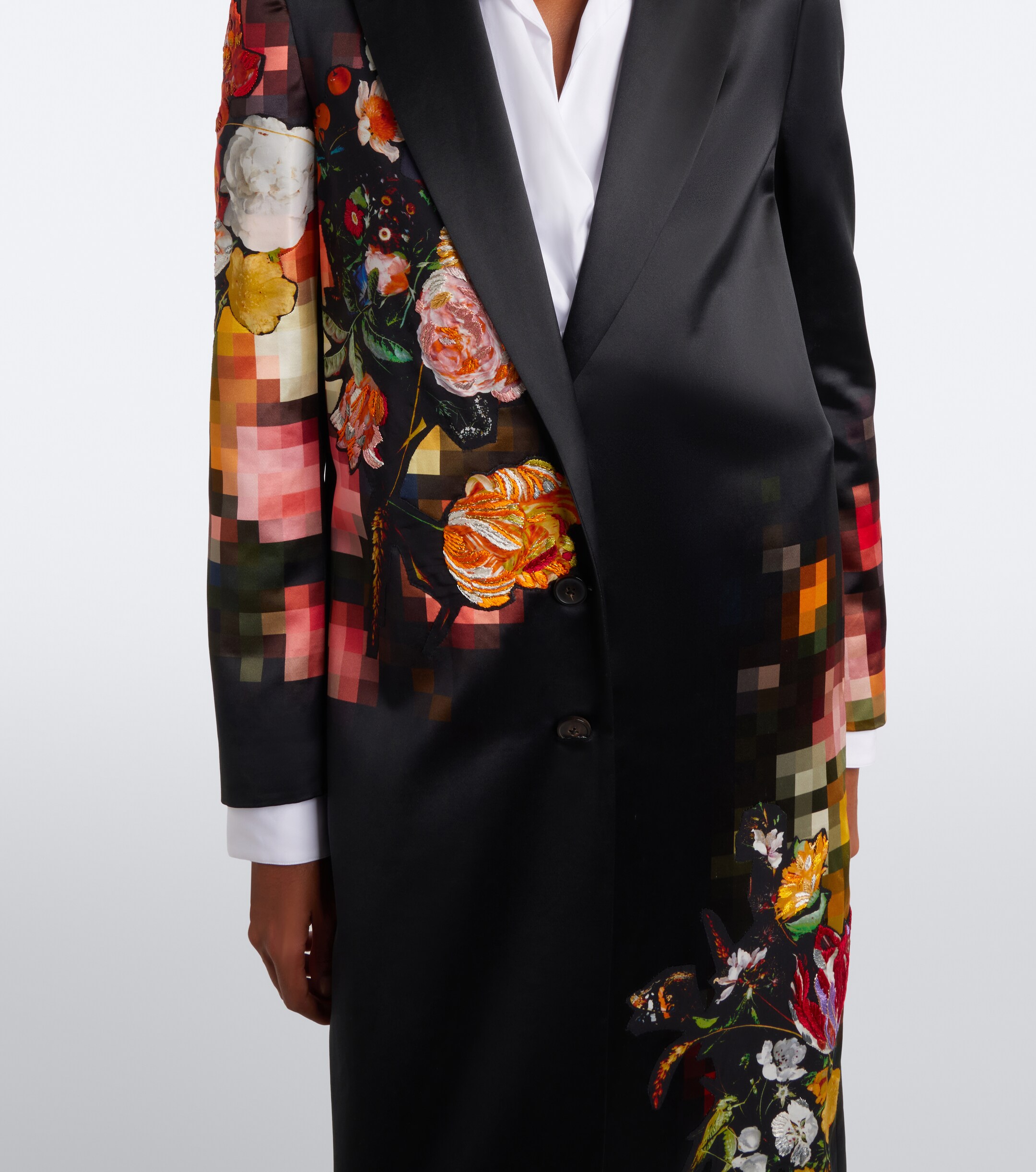 Dries Van Noten Dries Van Noten Floral cotton and silk satin coat