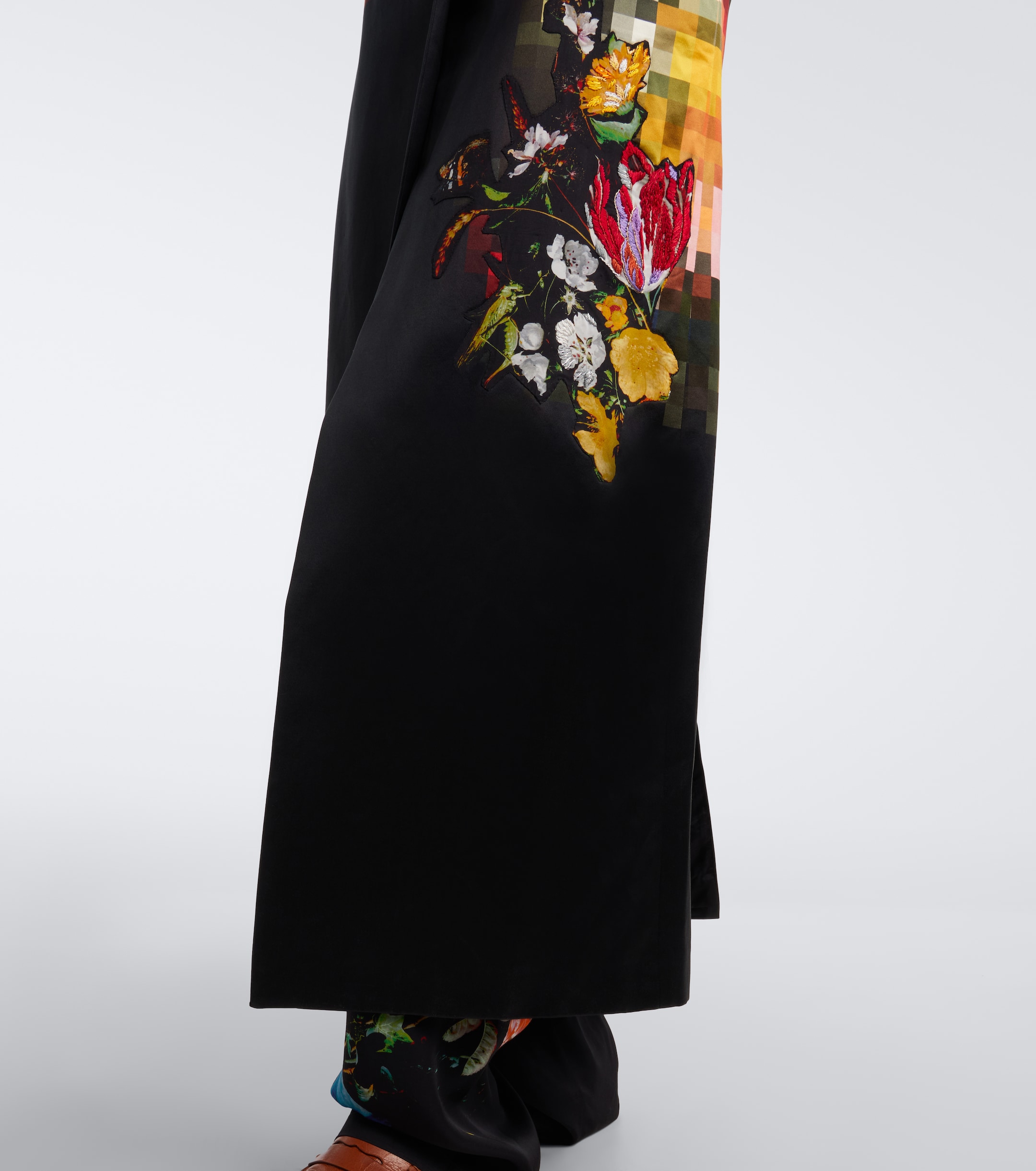Dries Van Noten Dries Van Noten Floral cotton and silk satin coat