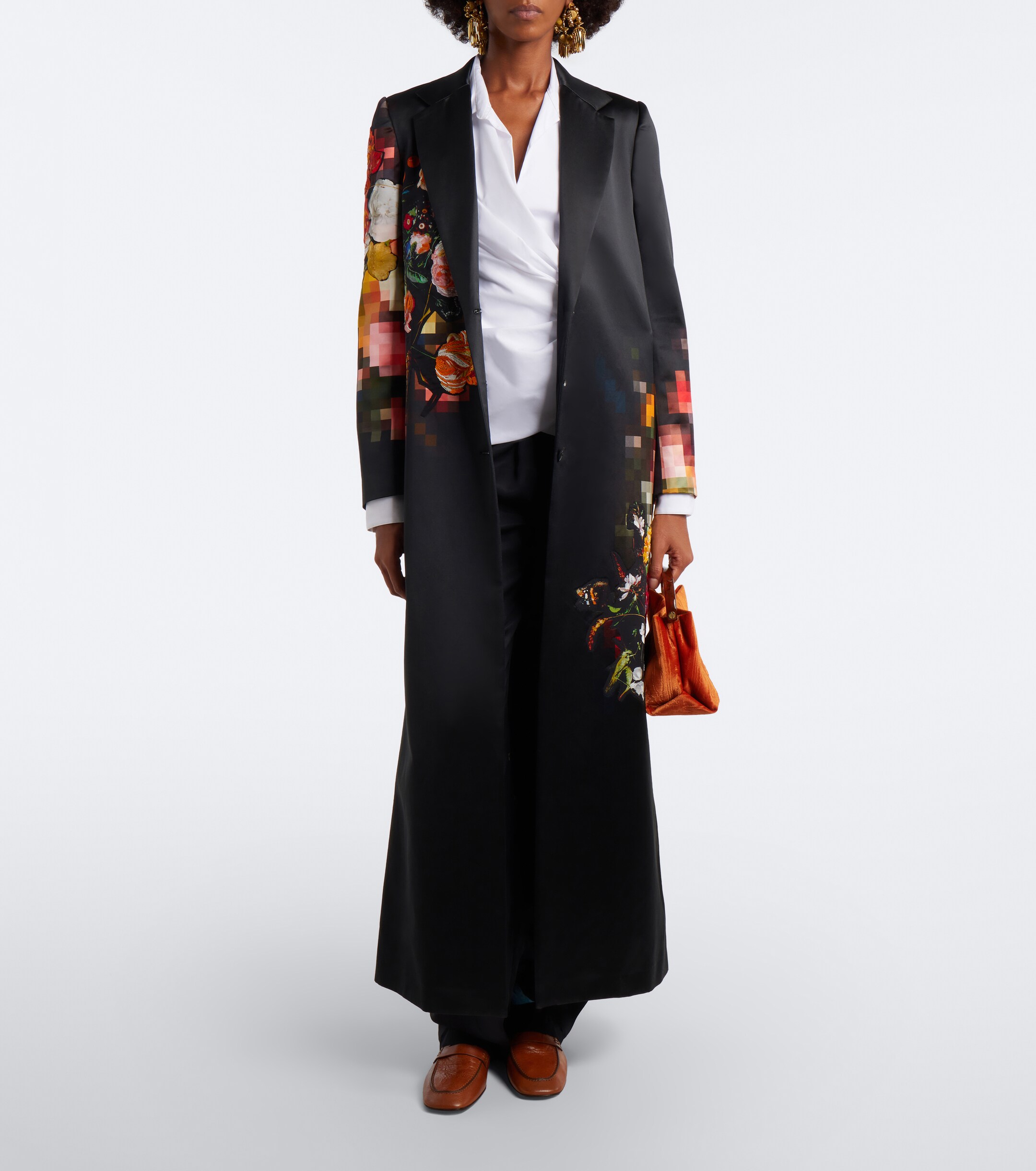Dries Van Noten Dries Van Noten Floral cotton and silk satin coat