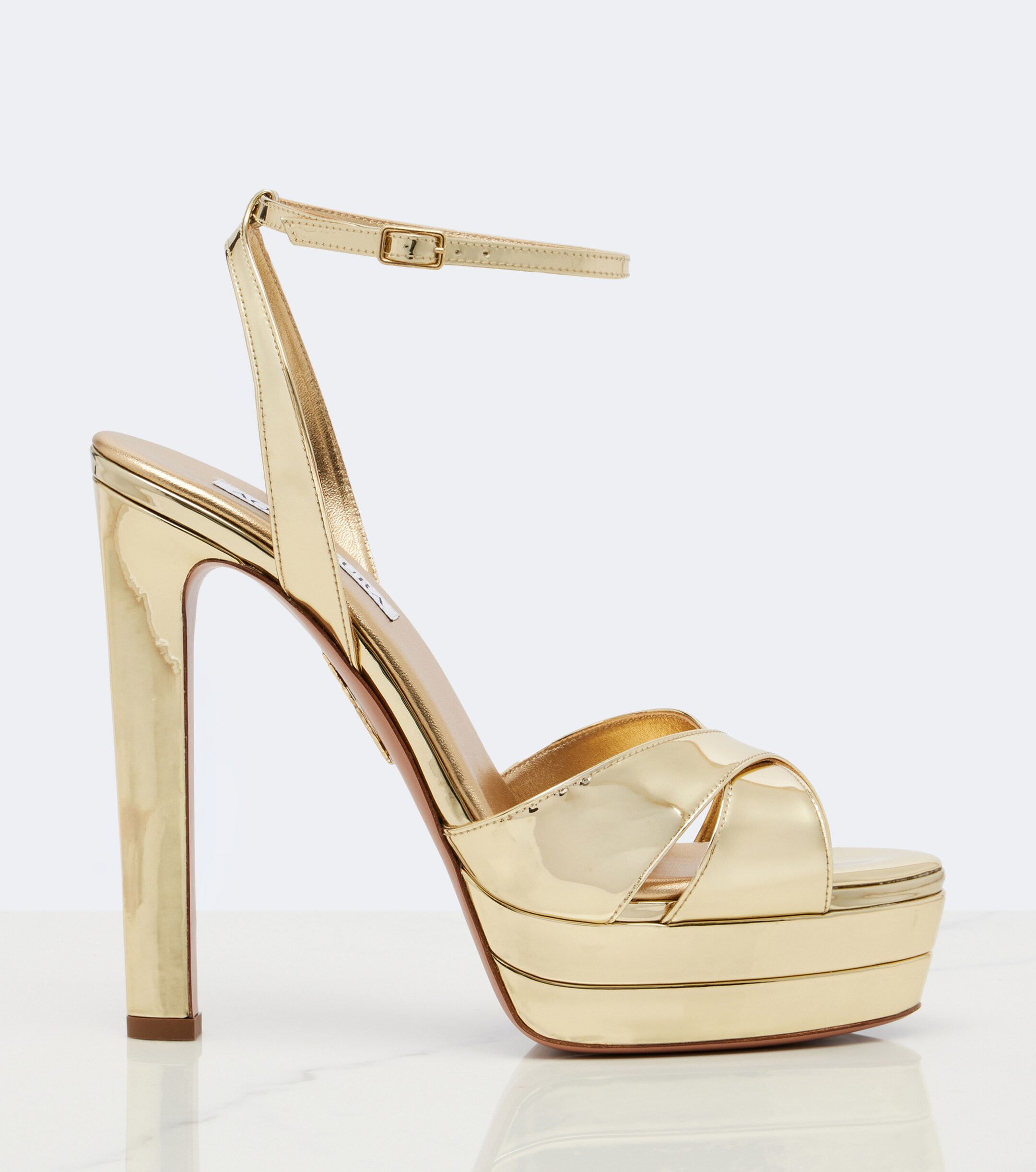 AQUAZZURA Aquazzura Divine 130 metallic platform sandals