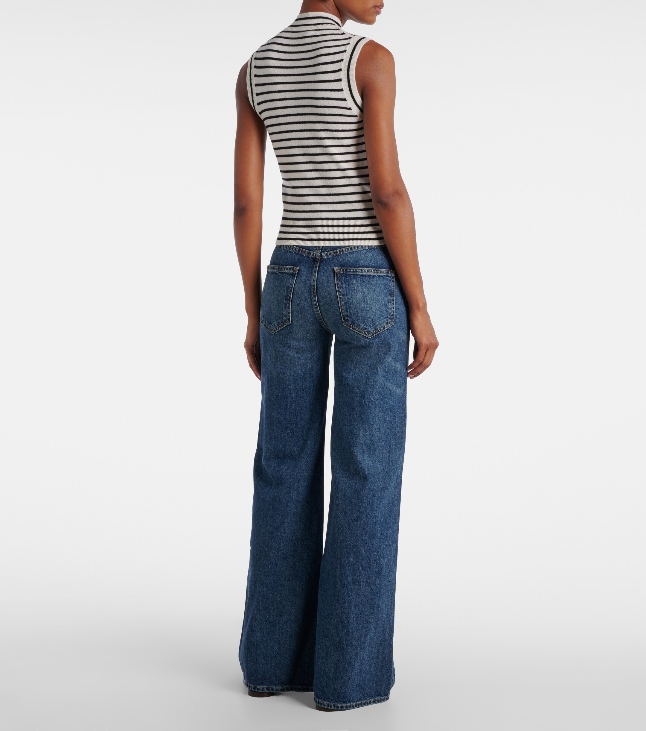 Nili Lotan Nili Lotan Masha striped cashmere turtleneck top