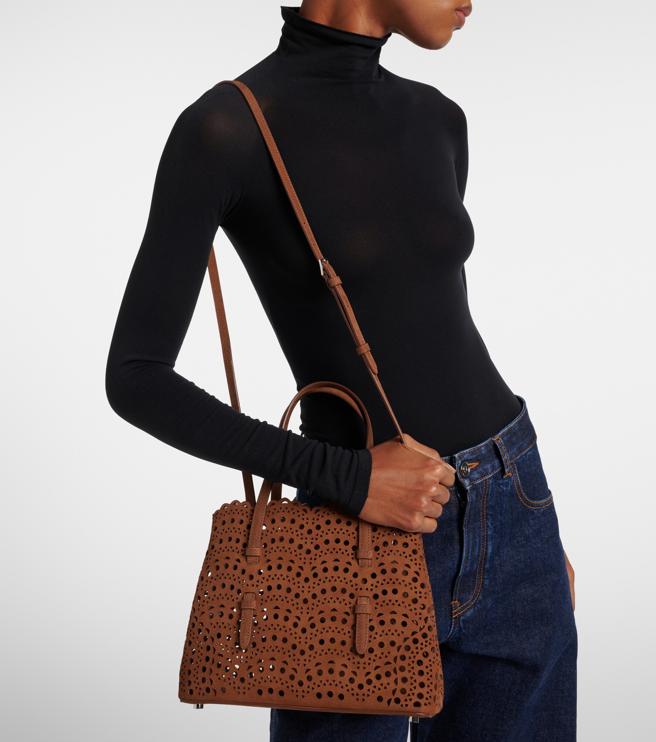 Alaïa Mina 25 Vienne Wave leather top-handle bag