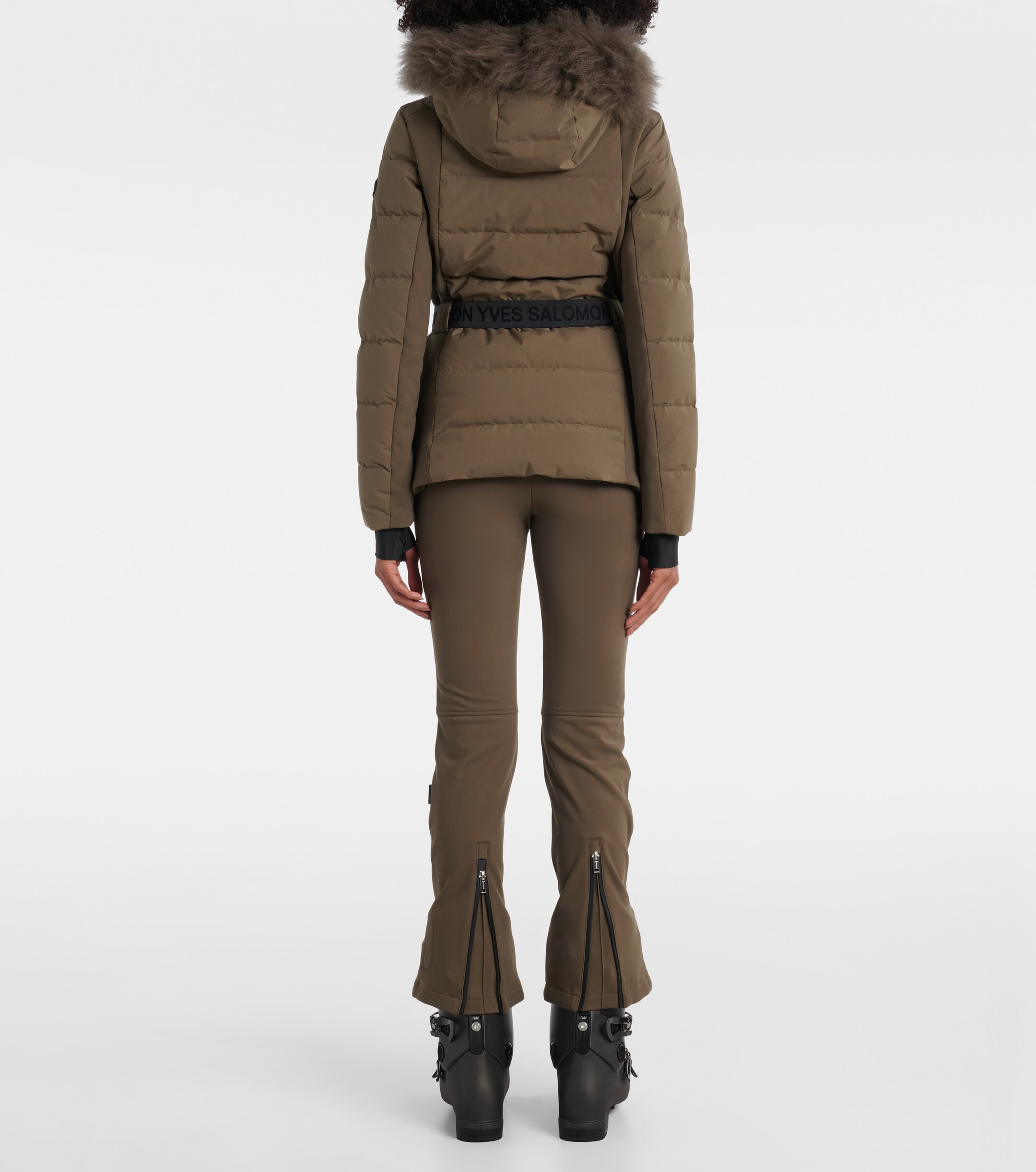 Yves Salomon Yves Salomon Doudoune 64cm belted down jacket