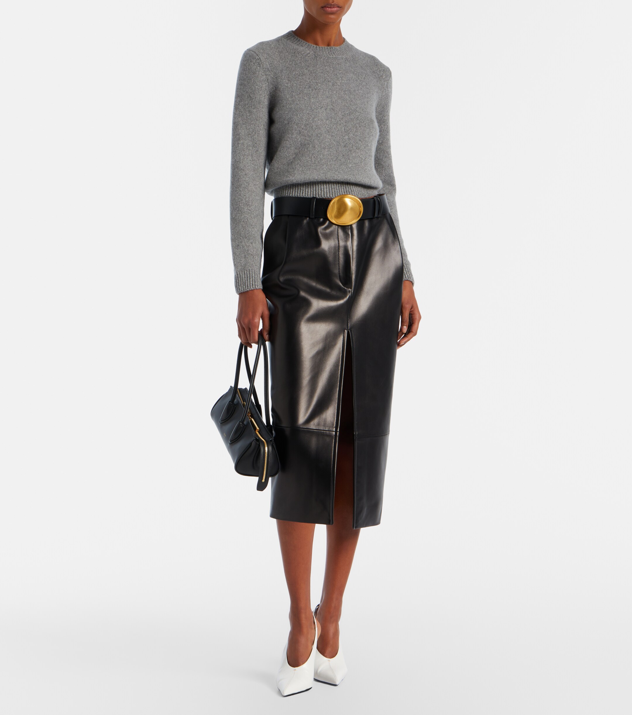 KHAITE Donna leather shoulder bag