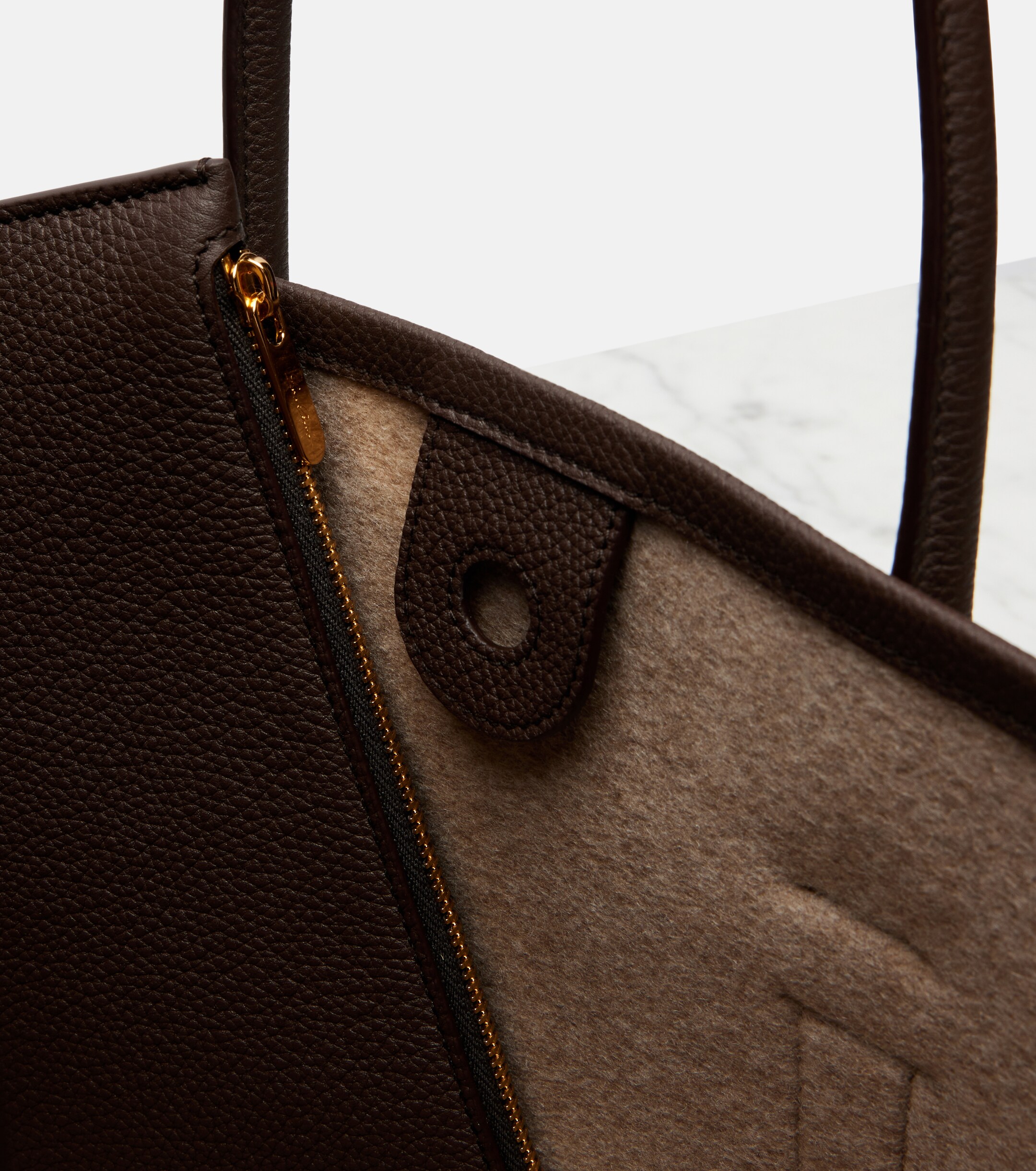 Loro Piana Ghiera Small leather shopper