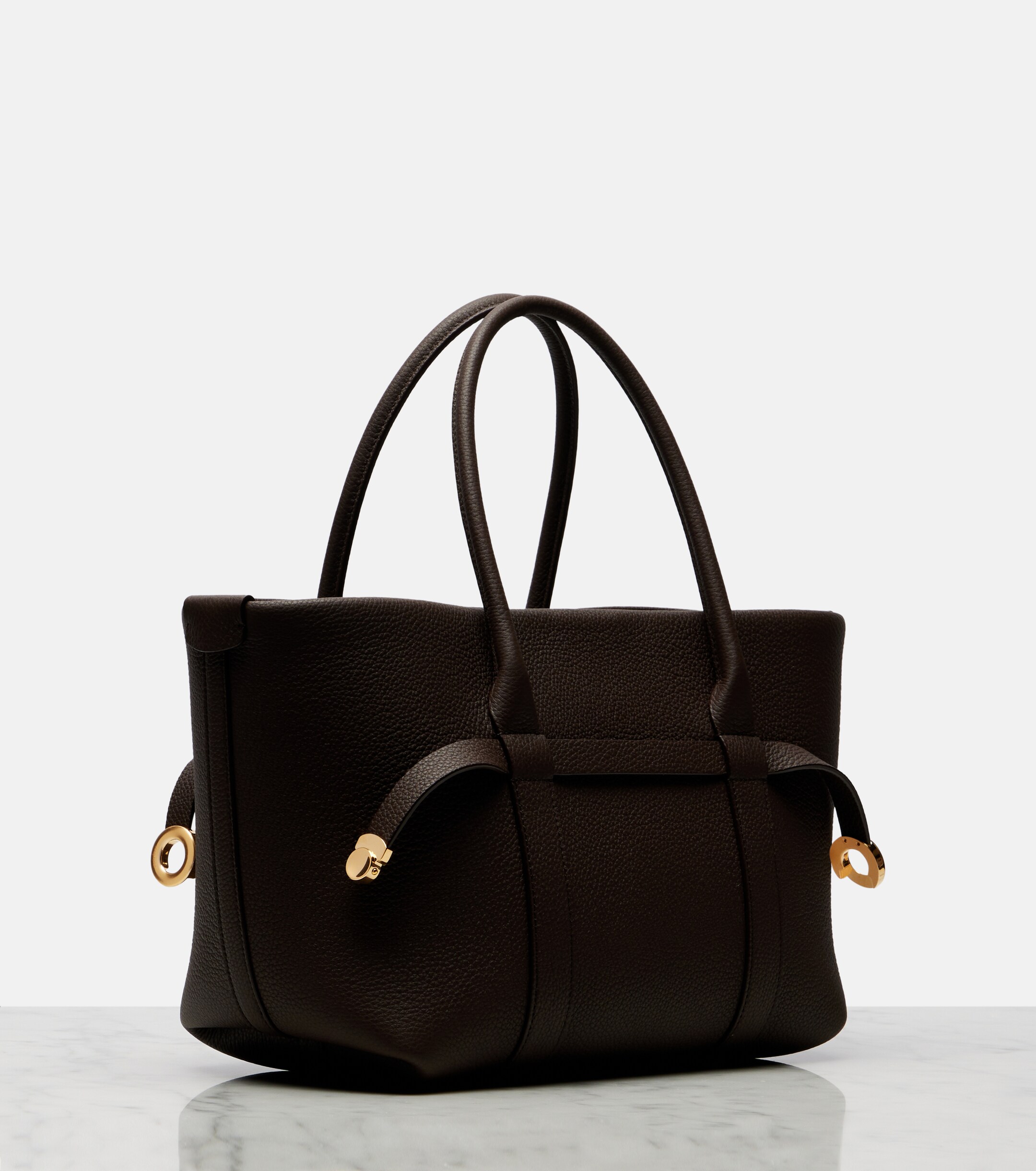 Loro Piana Ghiera Small leather shopper