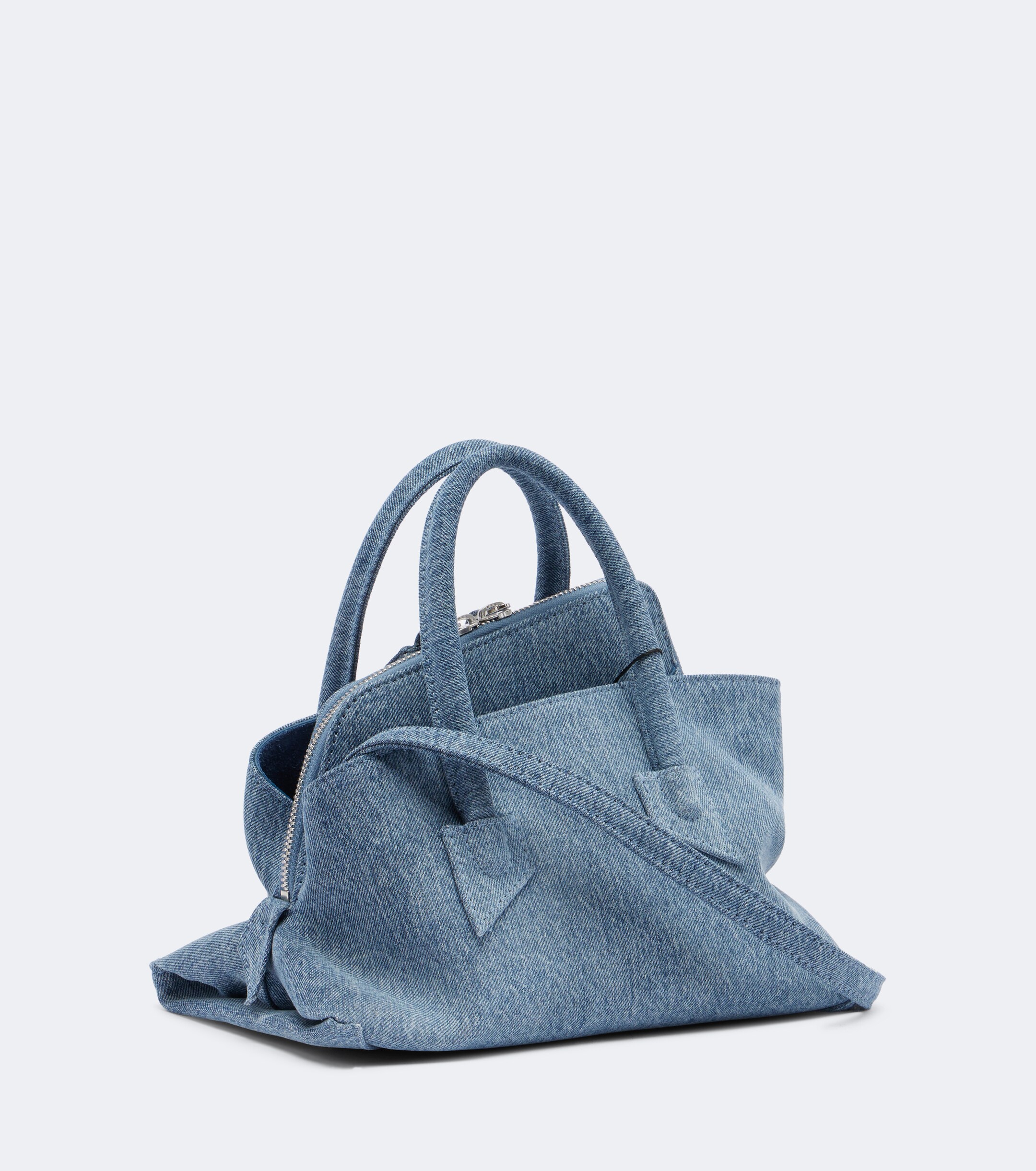 THE ATTICO La Passeggiata Mini denim top-handle bag