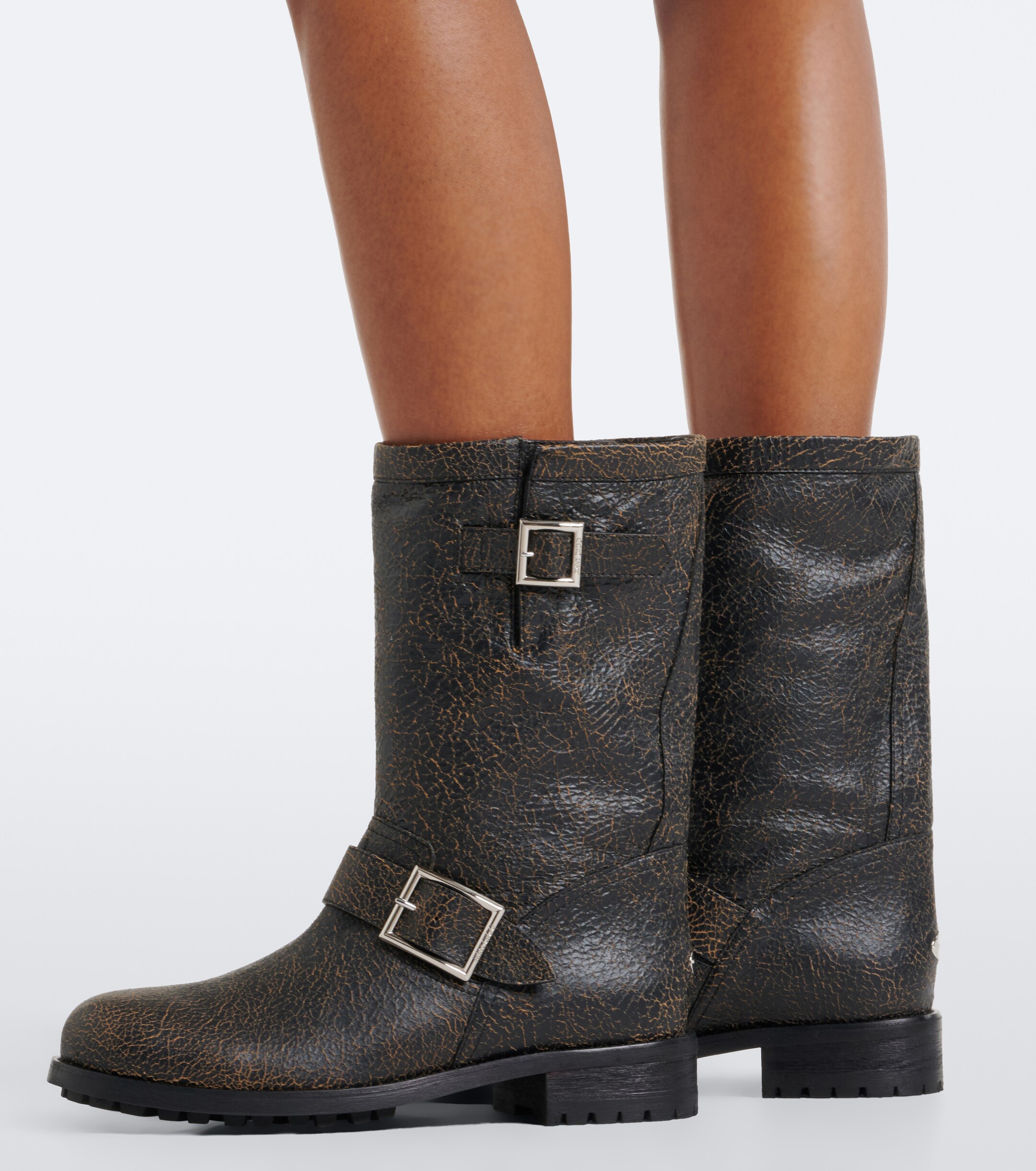 JIMMY CHOO Jimmy Choo Biker leather mid-calf boots