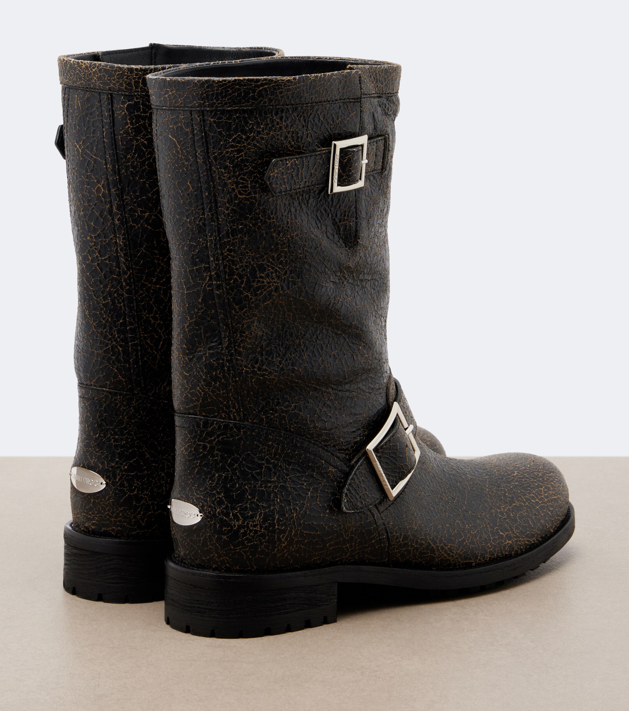 JIMMY CHOO Jimmy Choo Biker leather mid-calf boots