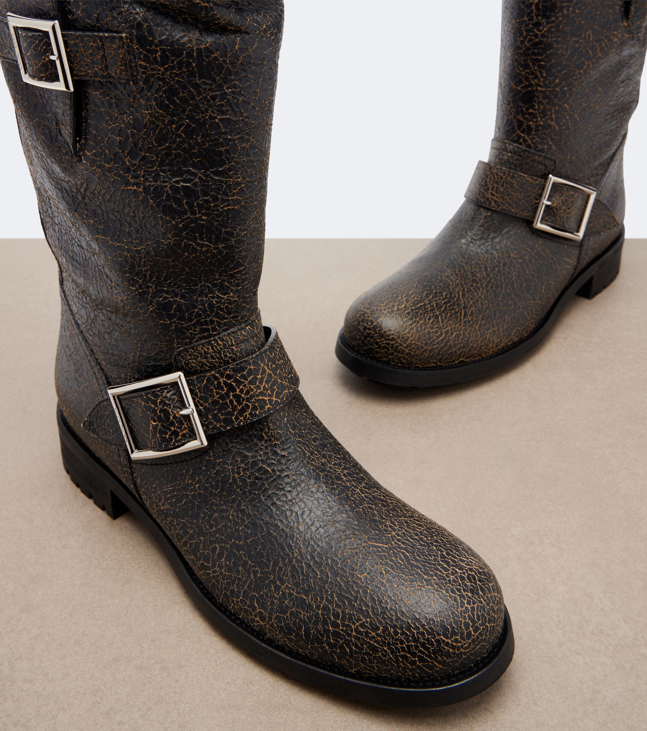 JIMMY CHOO Jimmy Choo Biker leather mid-calf boots
