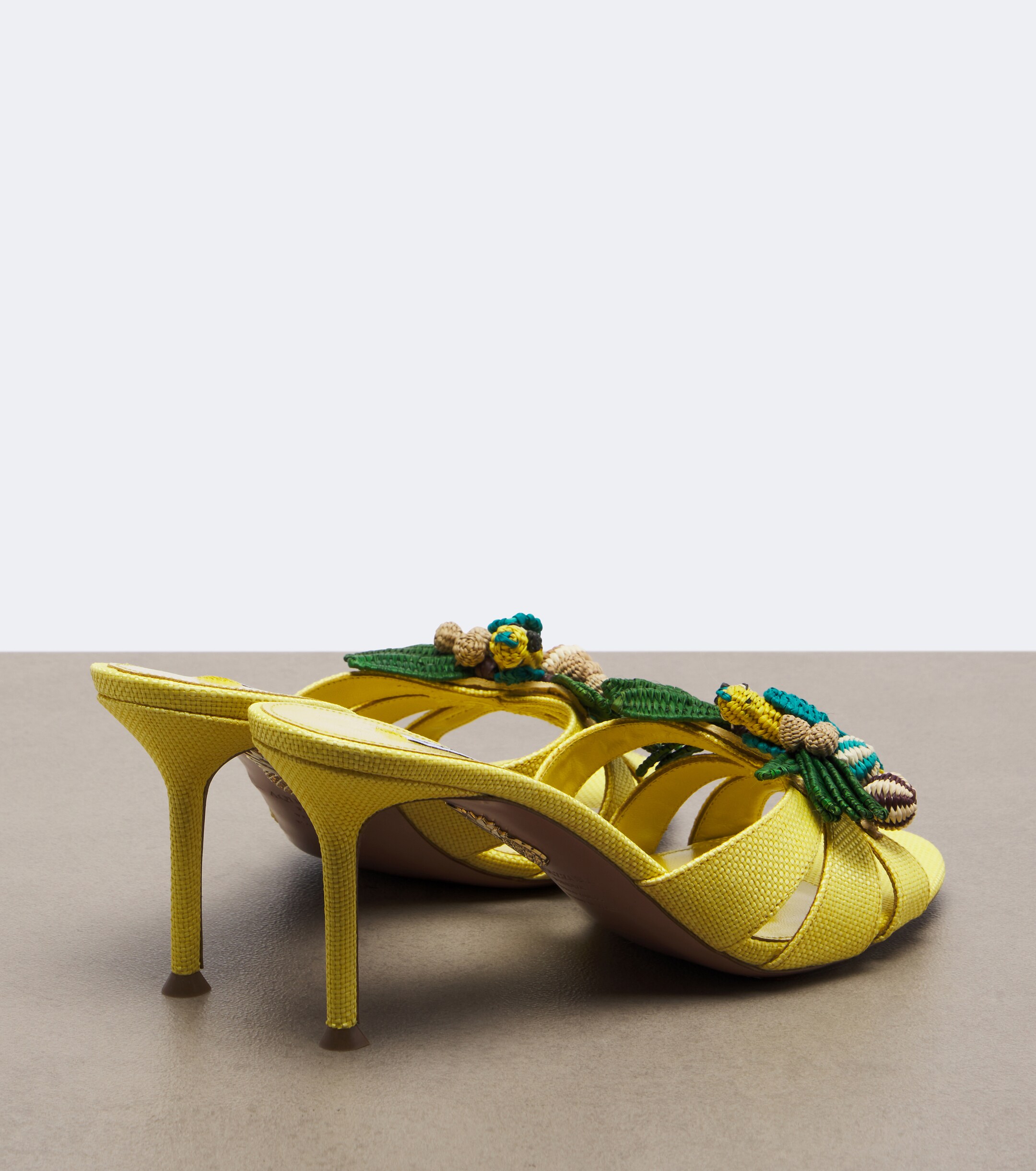 AQUAZZURA Aquazzura Birdsong raffia mules